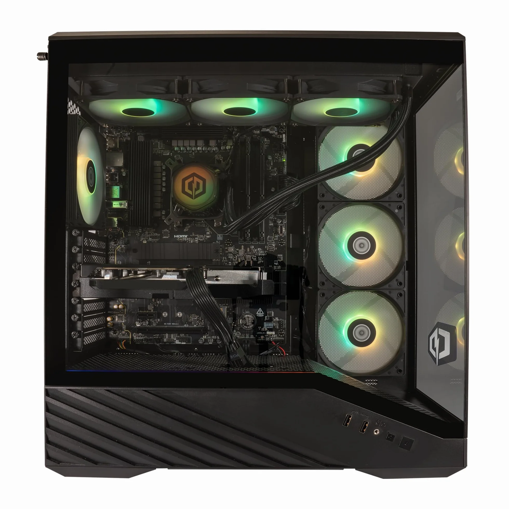 CYBERPOWERPC Luxe Gaming PC - AMD Ryzen 7 9800X3D, Nvidia RTX 5070 Ti, 32GB RAM, 1TB NVMe SSD, 750W PSU, Windows 11, Liquid Cooling, V100R