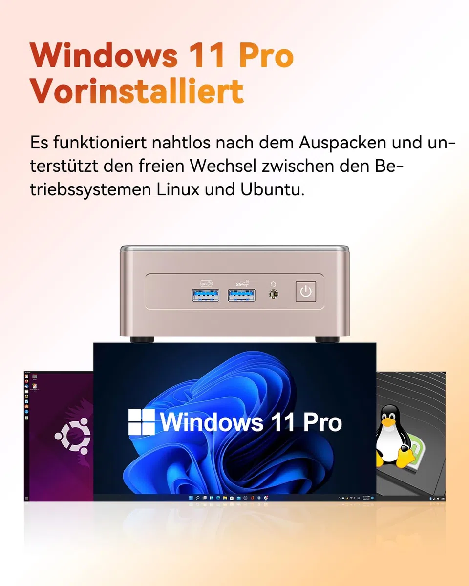GEEKOM Mini PC A5 mit AMD Ryzen 5 7430U, 16GB DDR4 (Aufrüstbar,Kein LPDDR) 512GB SSD | 3 Jahren Garantie | 2.5G LAN | Windows 11 Pro | PC mit Dual HDMI 8K | Mini Computer für Home/Office/Gaming