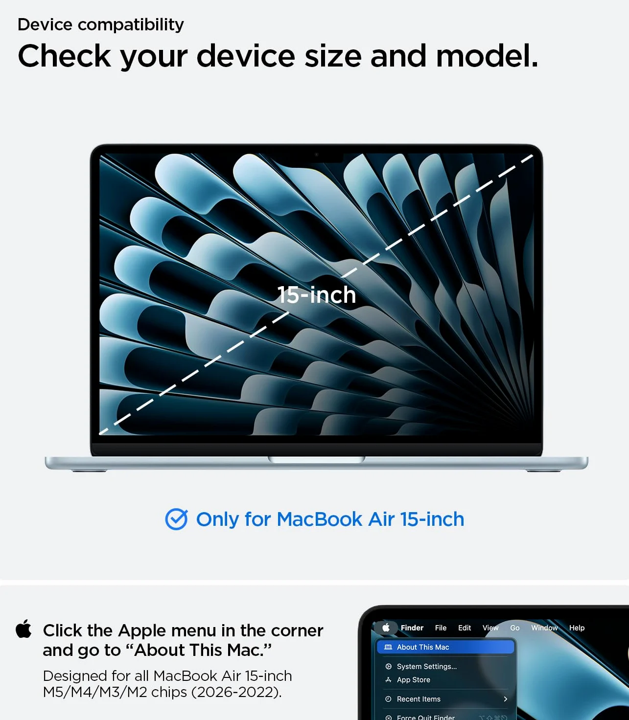 Spigen Urban Fit Hülle Kompatibel mit MacBook Air 15 Zoll M5 (2026) / M4 / M3 / M2 2941 (2025/24/23) Kratzfeste Hartschalen aus Premium-Stoff - Schwarz