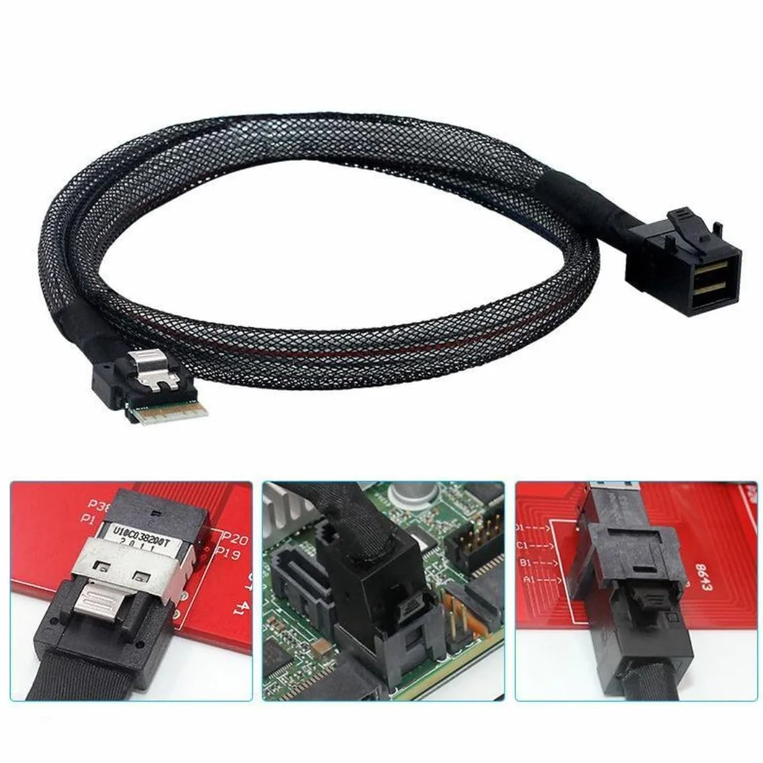 chenyang Mini SAS SFF-8654 38Pin Host auf SFF-8643 Target Data Server Disk Raid Kabel 50 cm