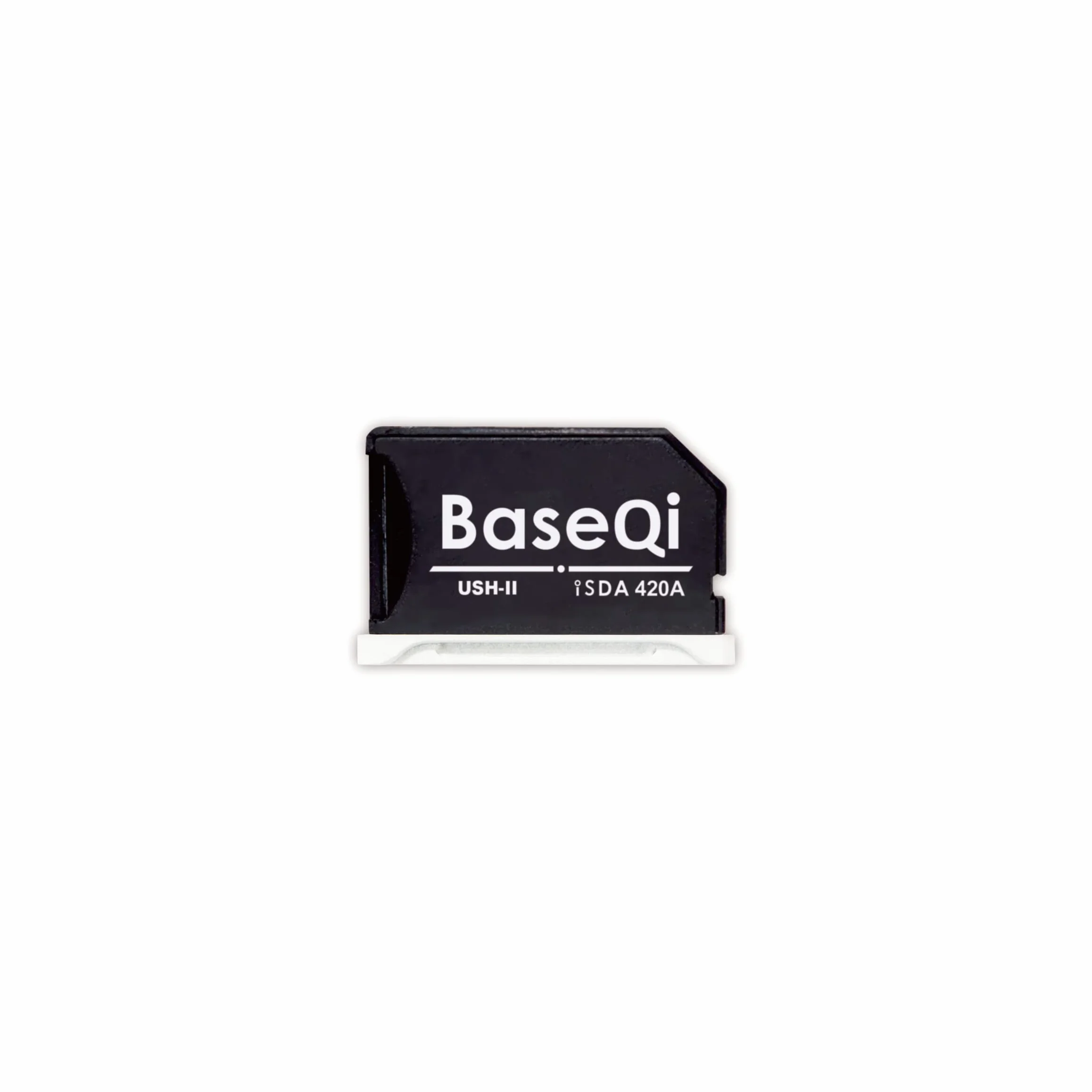 BaseQi UHS-II Aluminium microSD Adapter für 2021 M1 MacBook Pro 14 & 16 Zoll Silber