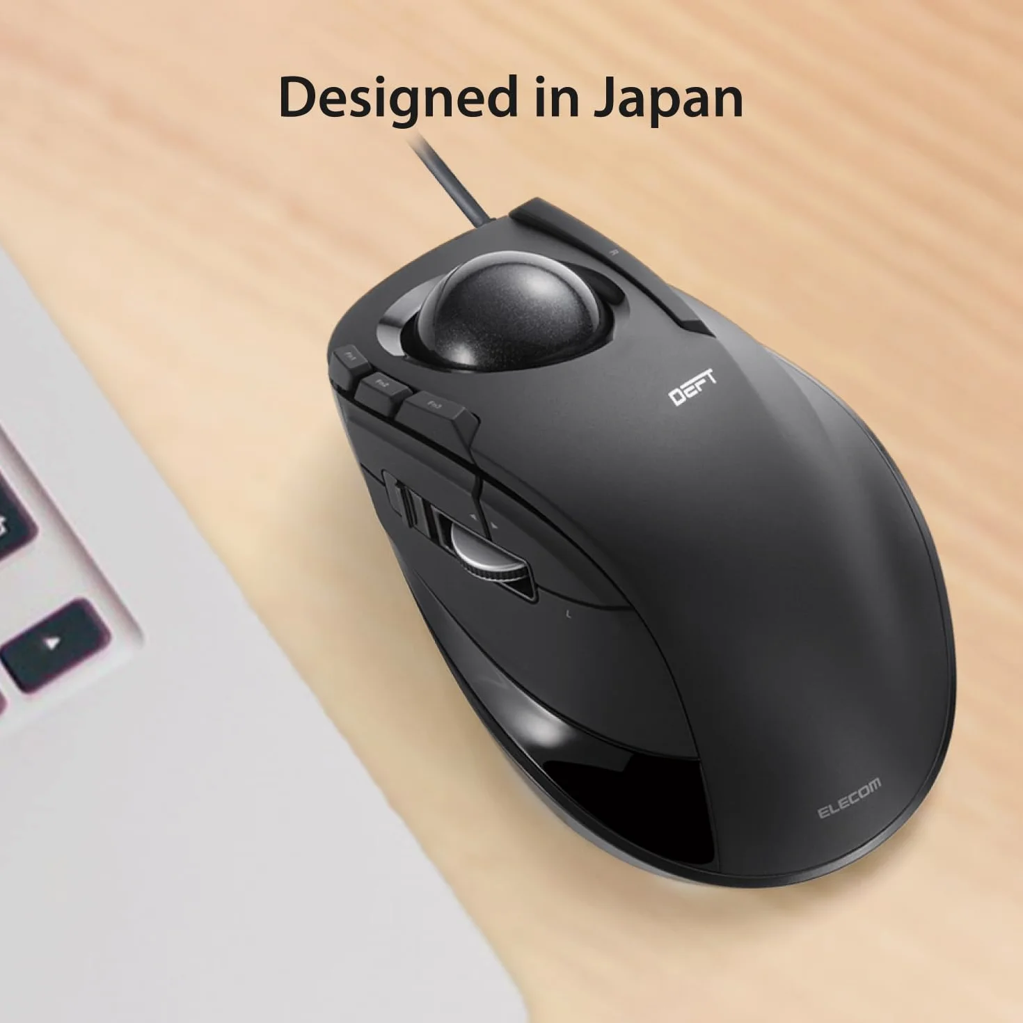 Elecom M-DT2URBK Scroll-Rad, Trackball, PC/Mac, 4-Wege