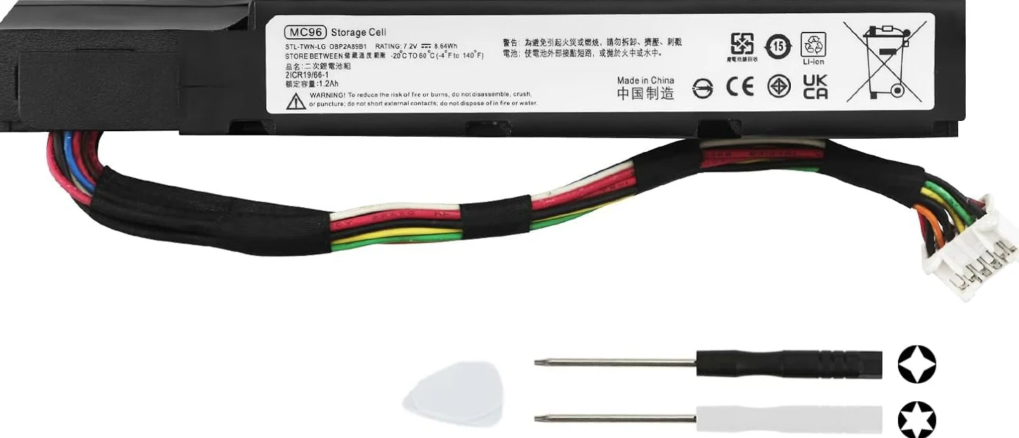 MC96 Akku für HPE Smart Array P840 P440 P840AR P440AR SAS Raid Controller ProLiant DL20 DL60 DL80 DL120 DL160 DL180 DL325 DL345 DL360 DL365 DL380 DL385 DL388 DL560 DL580 Gen9 Gen10 Plus Gen11