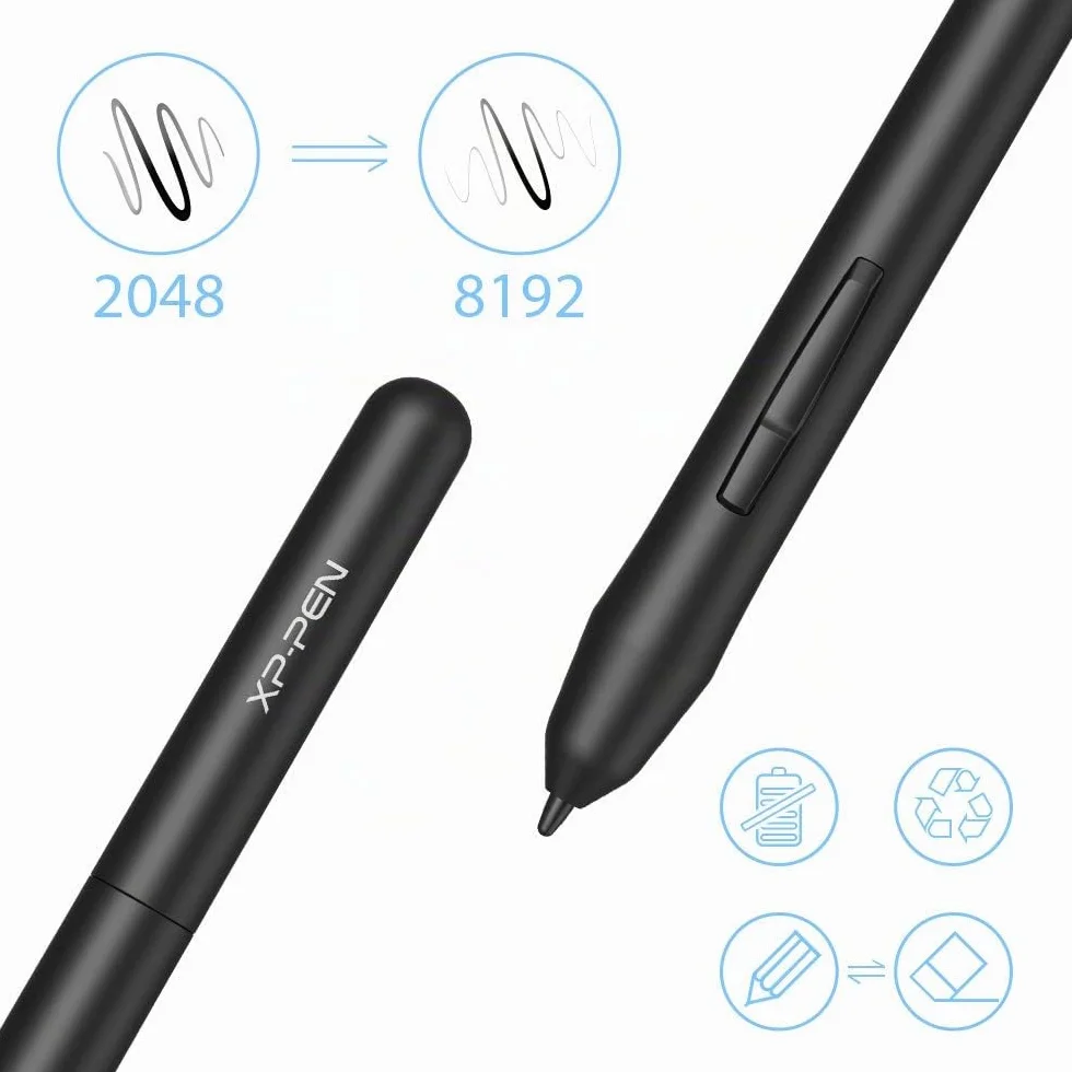 XP-PEN Star 03 V2 Grafiktablett, 10''x6 Zeichentablett, 8192 Druckstufen, 266RPS OSU Tablet, Zeichenpad für PC(Win/Mac/Chrome OS)
