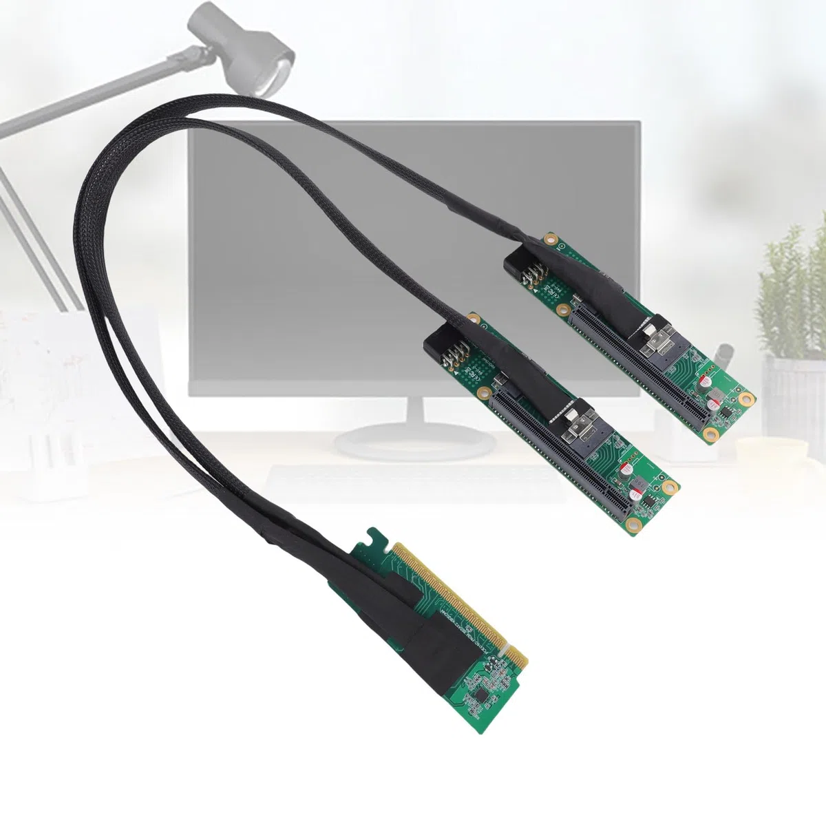 Vielseitiges PCIe 4.0-zu-SFF-8654-Extender-Adapterkabel, Hohe Leistung für Nahtlose Upgrades