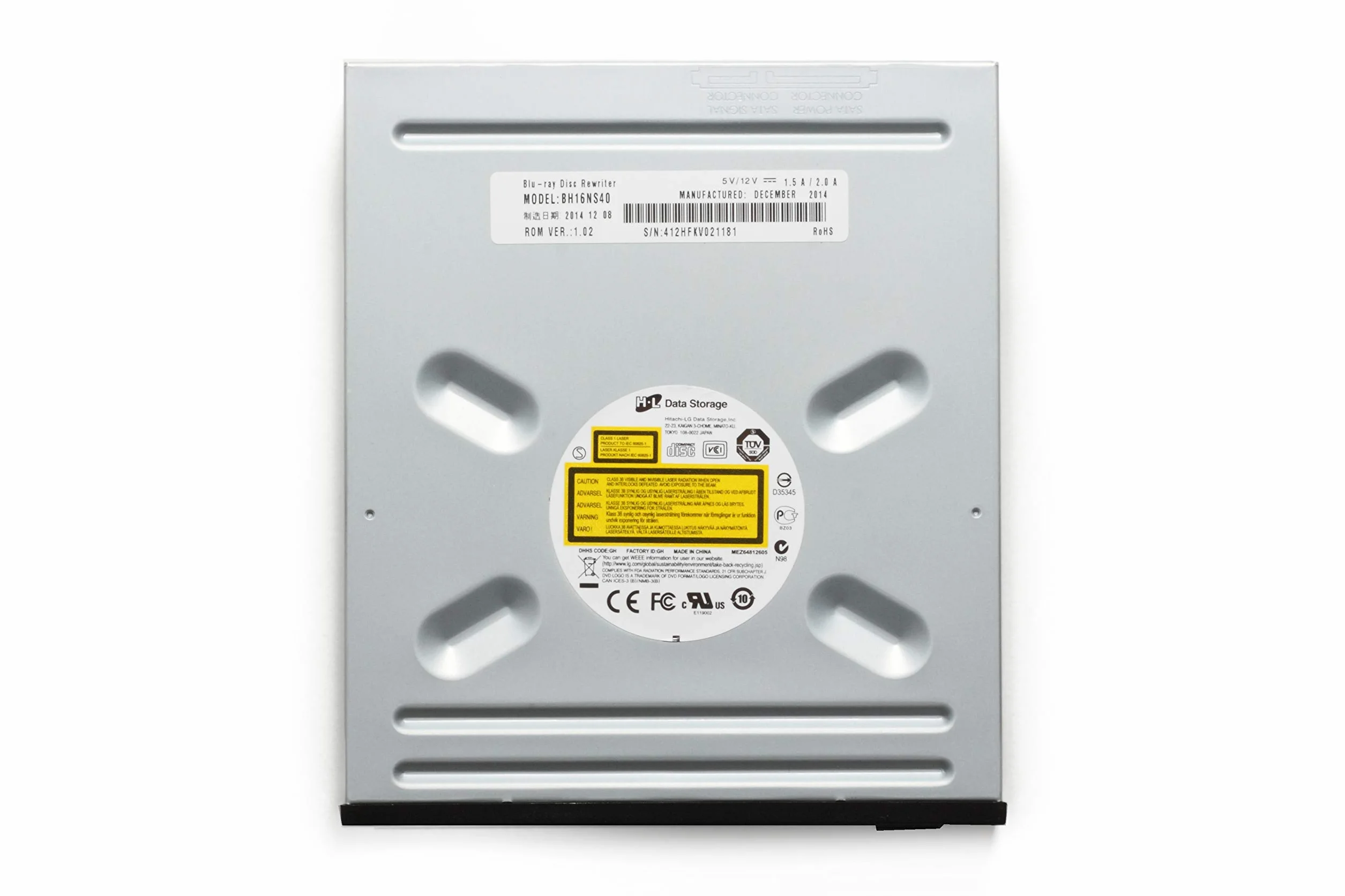 Hitachi-LG BH16NS40 Super Multi Blue Laufwerk BD-RE 16x12x12x Serial ATA intern 5.25" 13,3 cm Schwarz