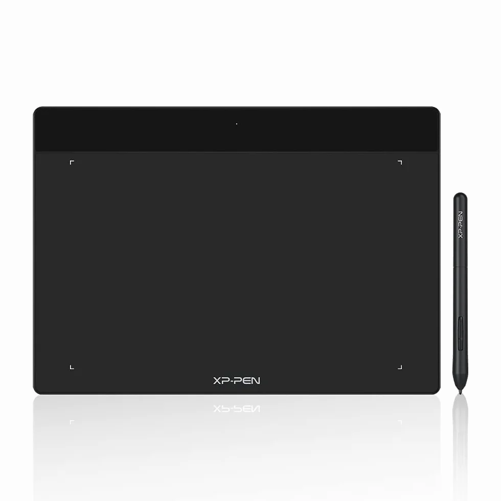 XP-Pen Deco Fun L Grafiktablett, 25,4 x 15,2 cm, mit passivem Eingabestift, 8192 Stufen und 60-Grad-Neigungen, kompatibel mit Mac Windows Chrome OS und Android, Schwarz