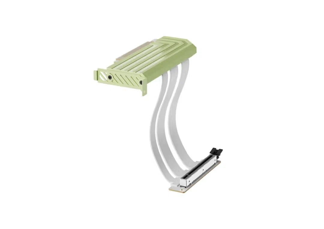 HYTE PCIe 5.0 Hyper Riser | Ästhetisch, schnell und stabil Gen 5 Riser Cable | Matcha Milk | Perfekt für Y70, Y60 und Y40