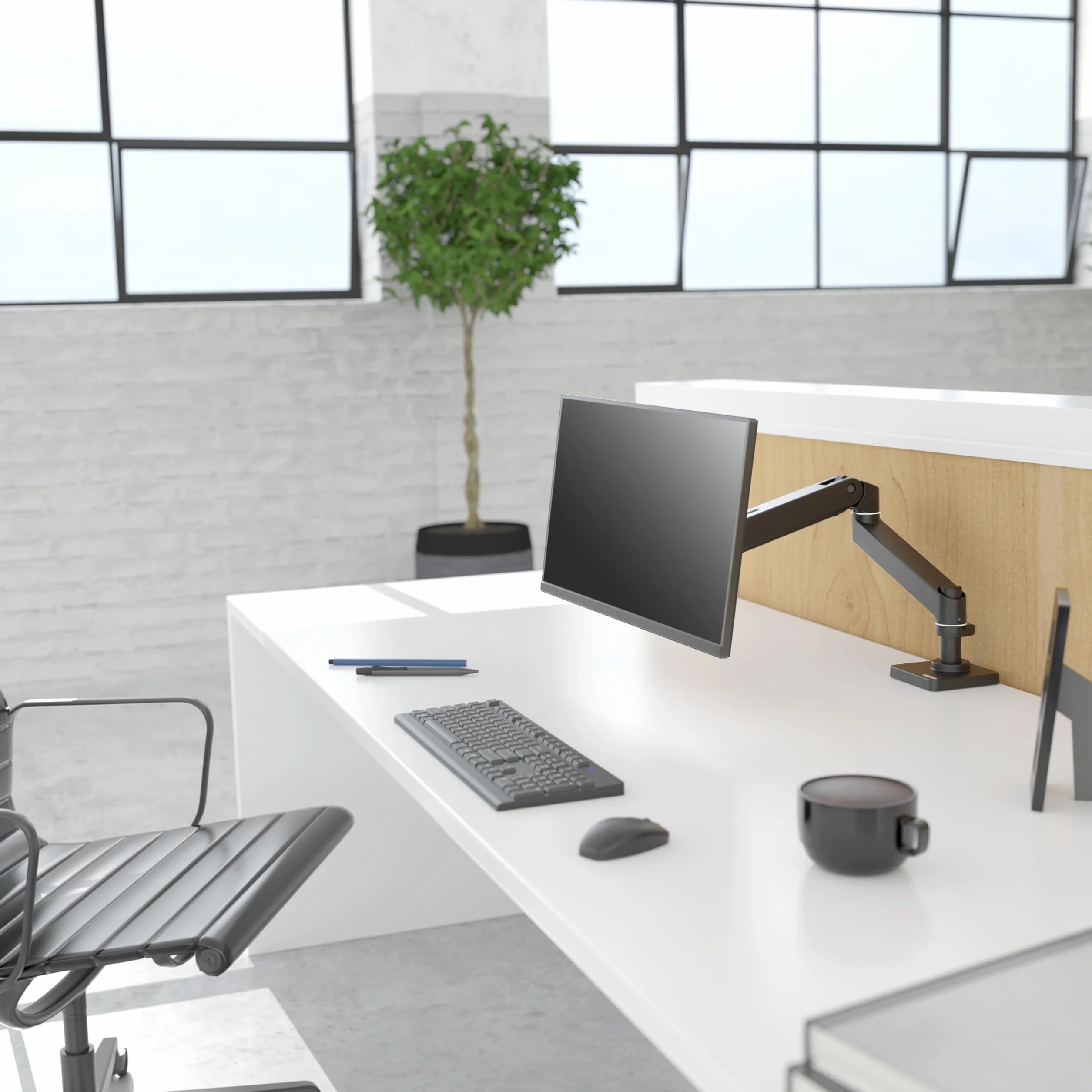 Ergotron LX Pro Monitor Arm, Tischhalterung für Monitore bis 34", 1,8-10 kg, VESA, Constant Force Technologie, 10 Jahre Garantie, Schwarz - 45-682-292