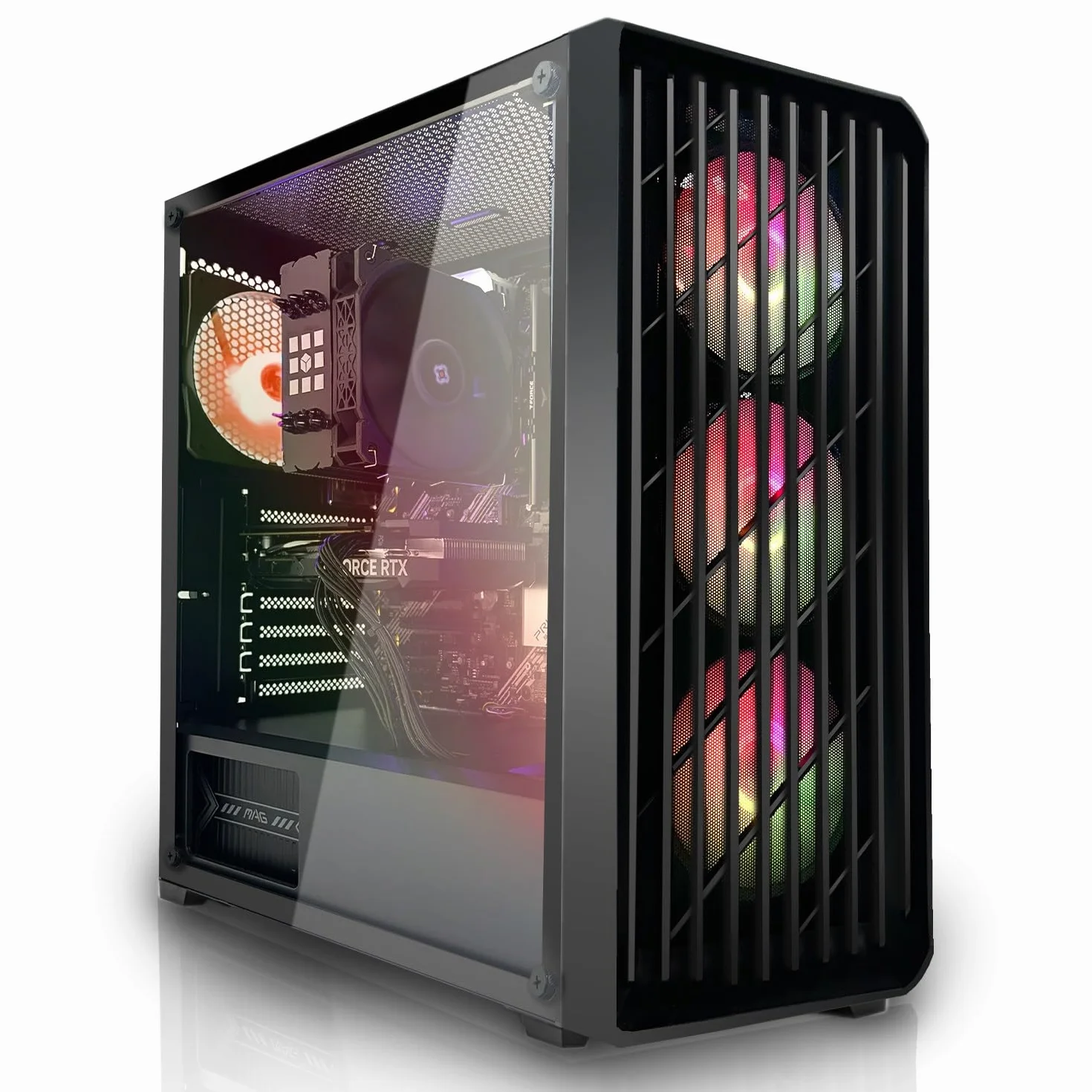 SYSTEMTREFF Gaming PC AMD Ryzen 7 5700X 8x4.6GHz | Nvidia RTX 3050 6GB DX12 | 512GB M.2 NVMe | 16GB DDR4 RAM | Windows 11 | WLAN Desktop Computer Rechner für Gamer, Zocker & Streamer