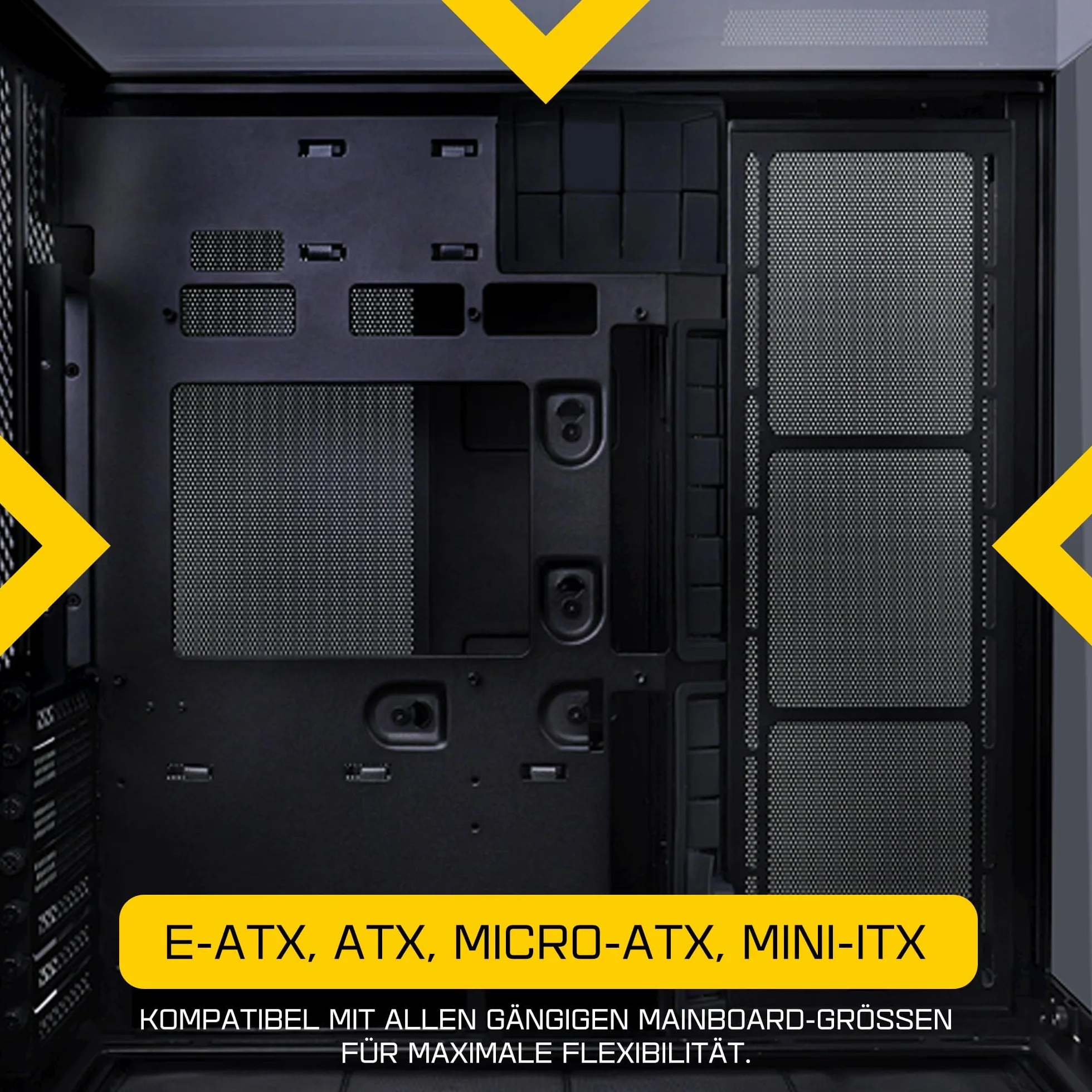 Lian Li O11 Vision Compact Gaming PC Gehäuse ATX Schwarz - Midi Tower PC Gehäuse mit Tempered Glass, Grafikkarten bis 408 mm, bis zu 360 mm Radiatoren, Black PC Case Stahl, Aluminium, Gehärtetes Glas