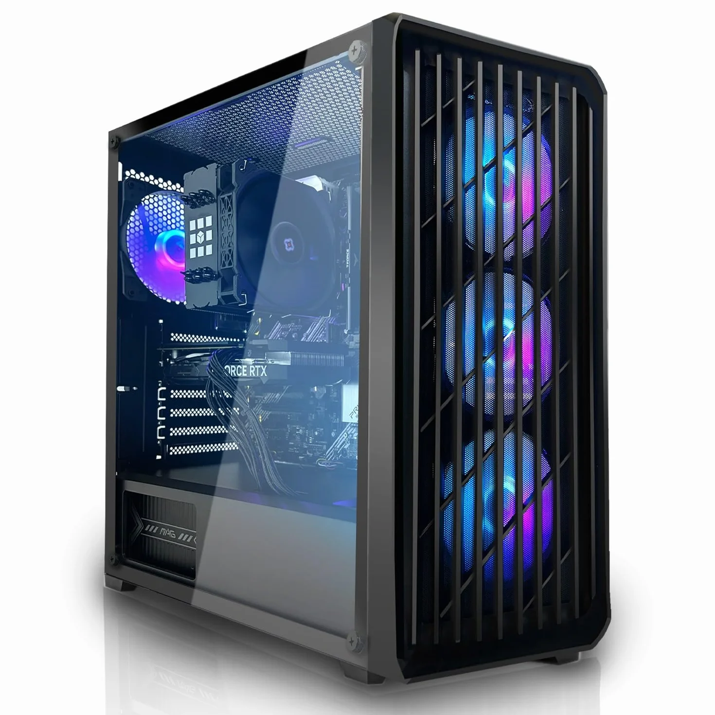 SYSTEMTREFF Gaming PC AMD Ryzen 7 5700X 8x4.6GHz | AMD Radeon RX 9060 XT 16GB DX12 | 1TB M.2 NVMe | 32GB DDR4 RAM | Windows 11 | WLAN Desktop Computer Rechner für Gamer, Zocker & Streamer