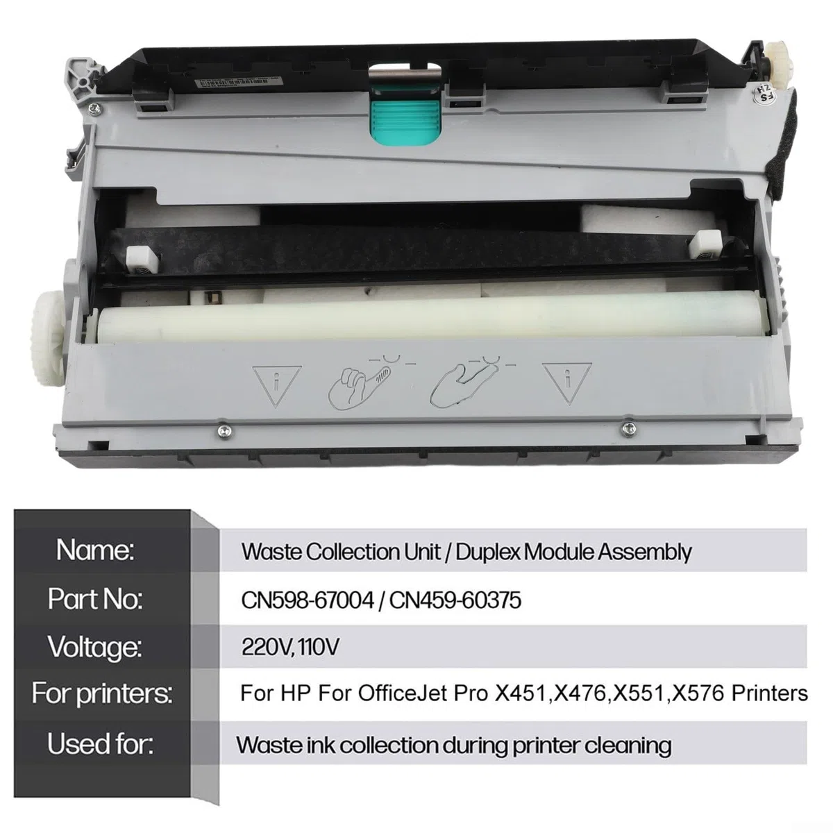 Abfall-Tintensammelbehälter Montage für HP Officejet Pro X451dn X476dn PageWide X576dw E55650 E58650 Drucker