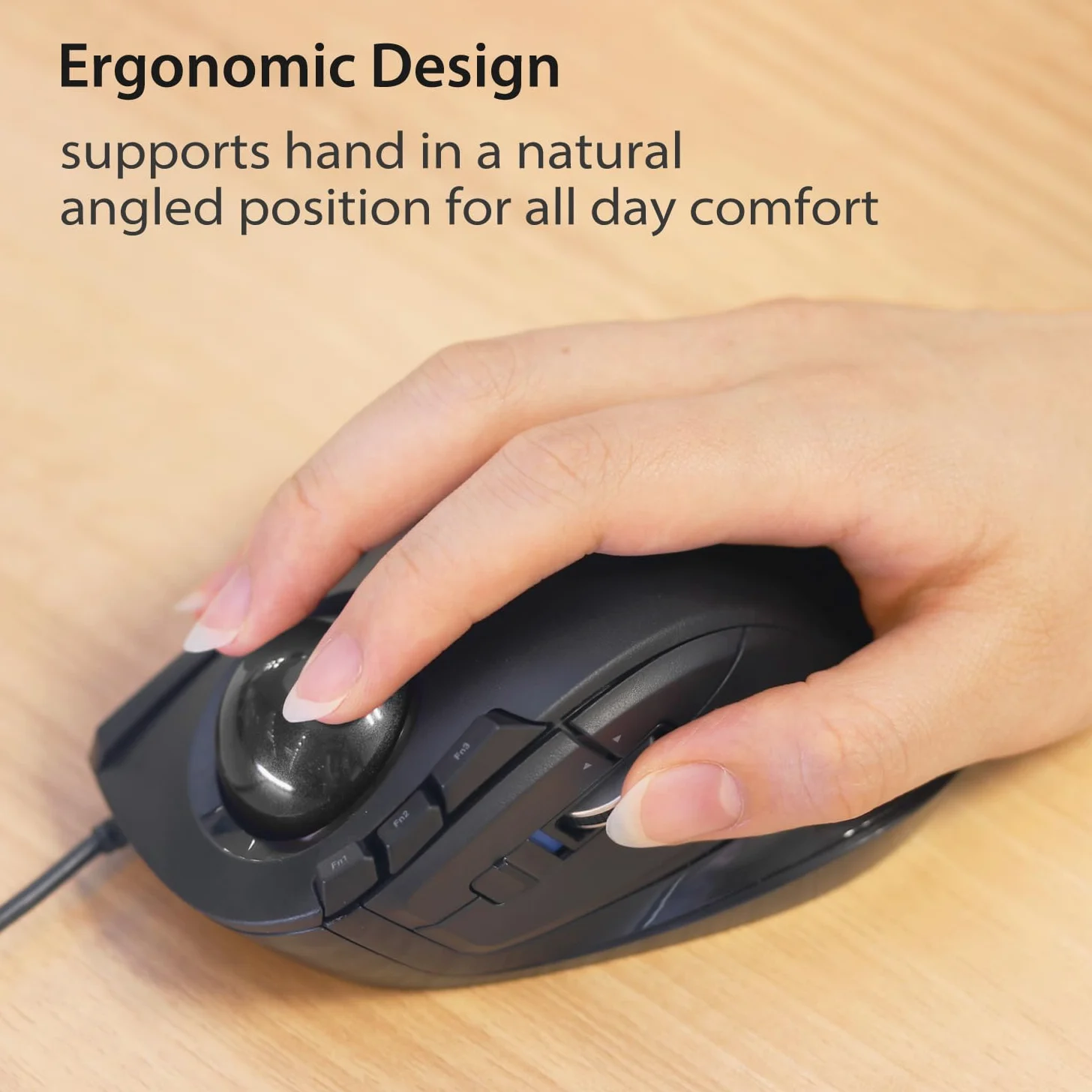 Elecom M-DT2URBK Scroll-Rad, Trackball, PC/Mac, 4-Wege