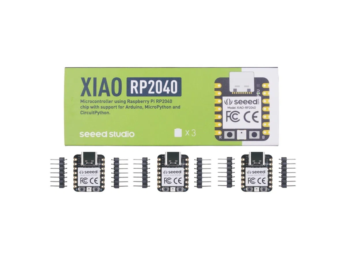 Seeed Studio XIAO RP2040 Mikrocontroller Dual-Core ARM Cortex M0+ Prozessor Arduino MicroPython CircuitPython 3 Stück