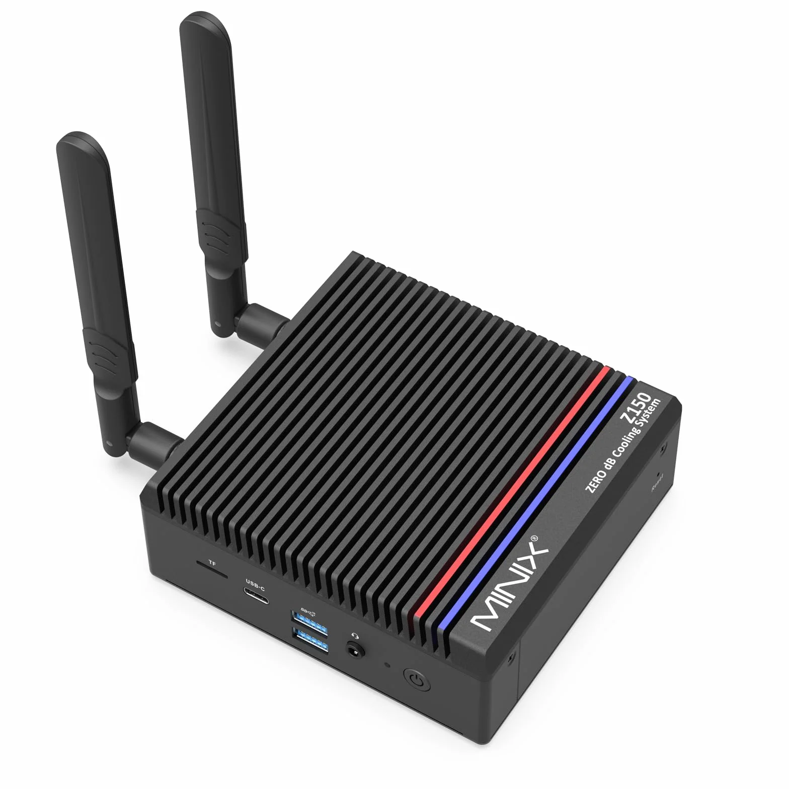 MINIX Z150-0dB lüfterloser Mini PC, Intel N150, 16GB DDR4, 512GB M.2 PCIe Gen3 x 4 NVMe SSD Mini Desktop Computer, 4K Dual Display/2.5G LAN/USB3.2/USB-C/Vesa Mount/Auto Power On for Offfice Business