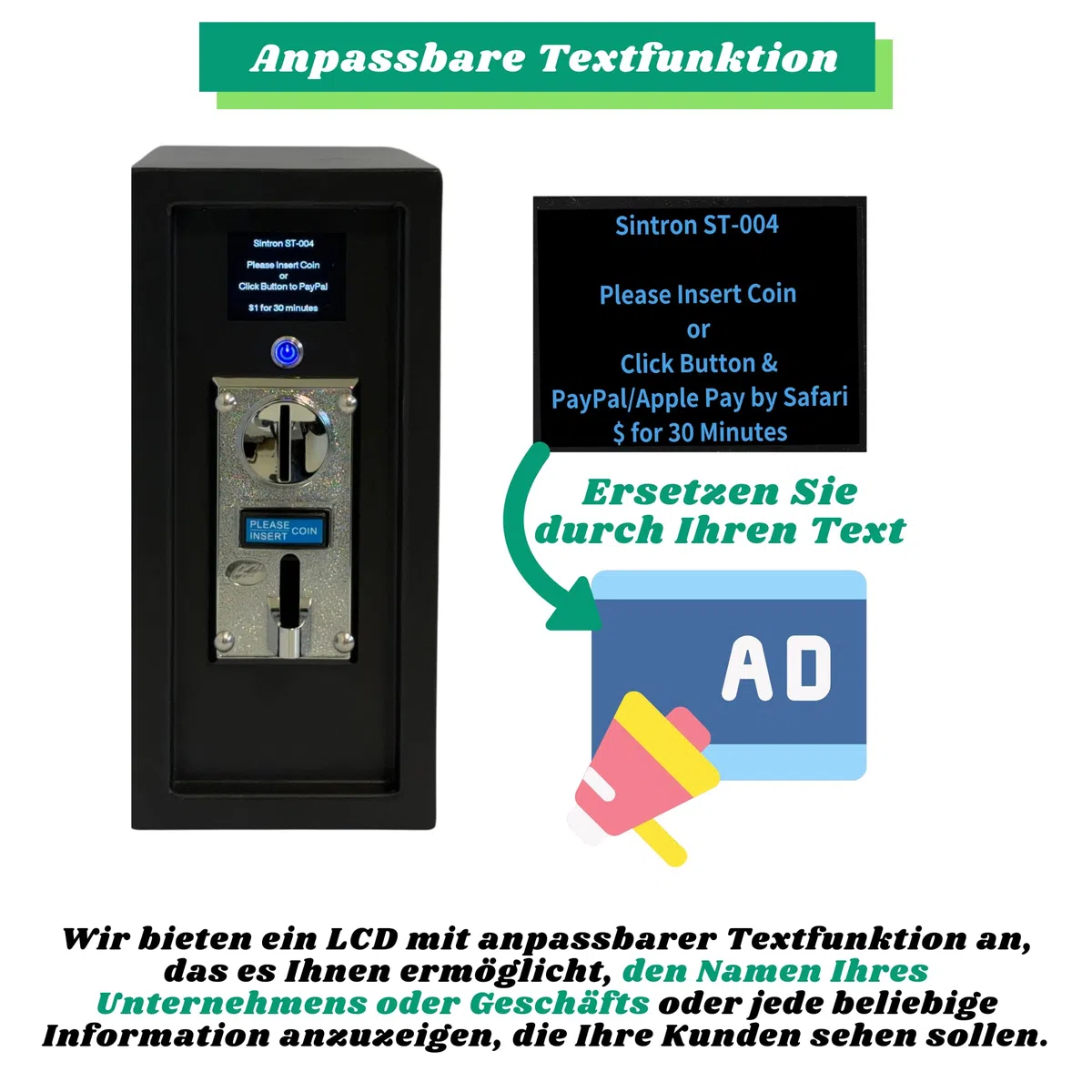 Sintron ST-004 220V/240V LCD Upgrade Timer-Kontrollkasten für Geräteautomaten