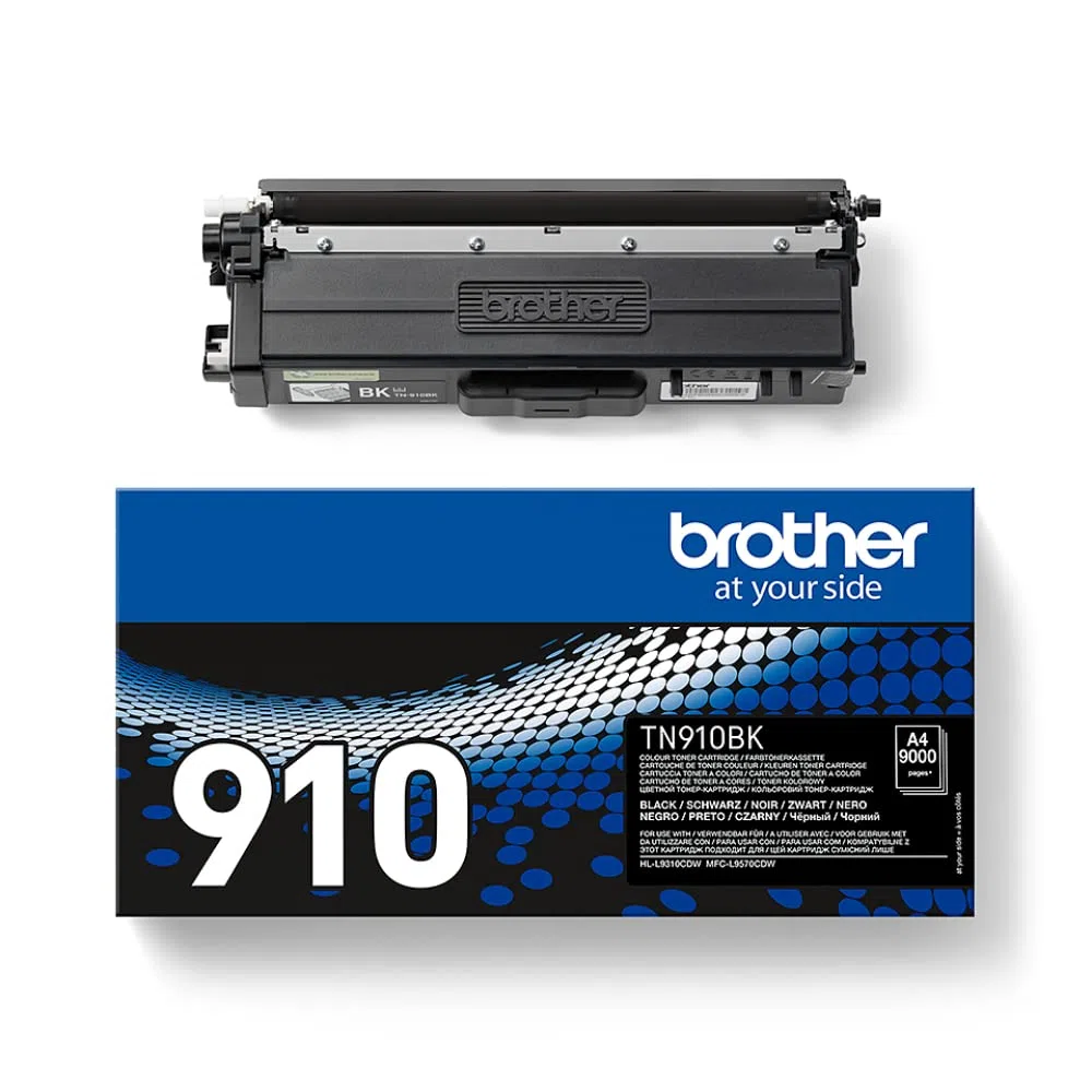 Brother TN910BK Original Ultra-Jumbo-Tonerkassette TN-910BK schwarz (für Brother HL-L9310CDW, HL-L9310CDWT, HL-L9310CDWTT, MFC-L9570CDW, MFC-L9570CDWT) 9000 Seiten