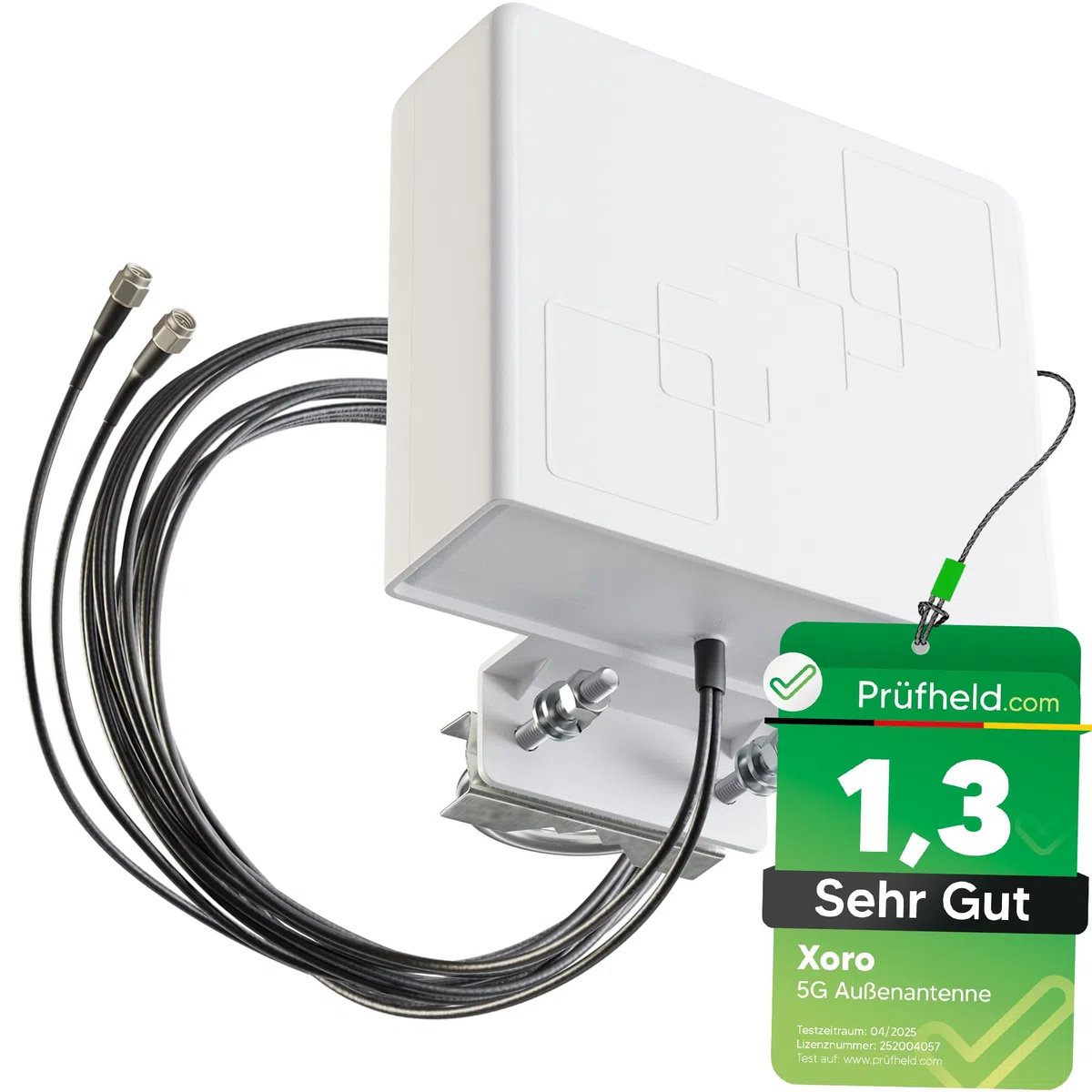 5G LTE Antenne Außenantenne Multiband Duo Antenne 5G / 4G / 3G MiMo 2X 9 dBi max. Verstärkung Wetterfest Outdoor für LTE Router mit SMA Anschluss für alle Netze 690-3800 MHz von netshop 25