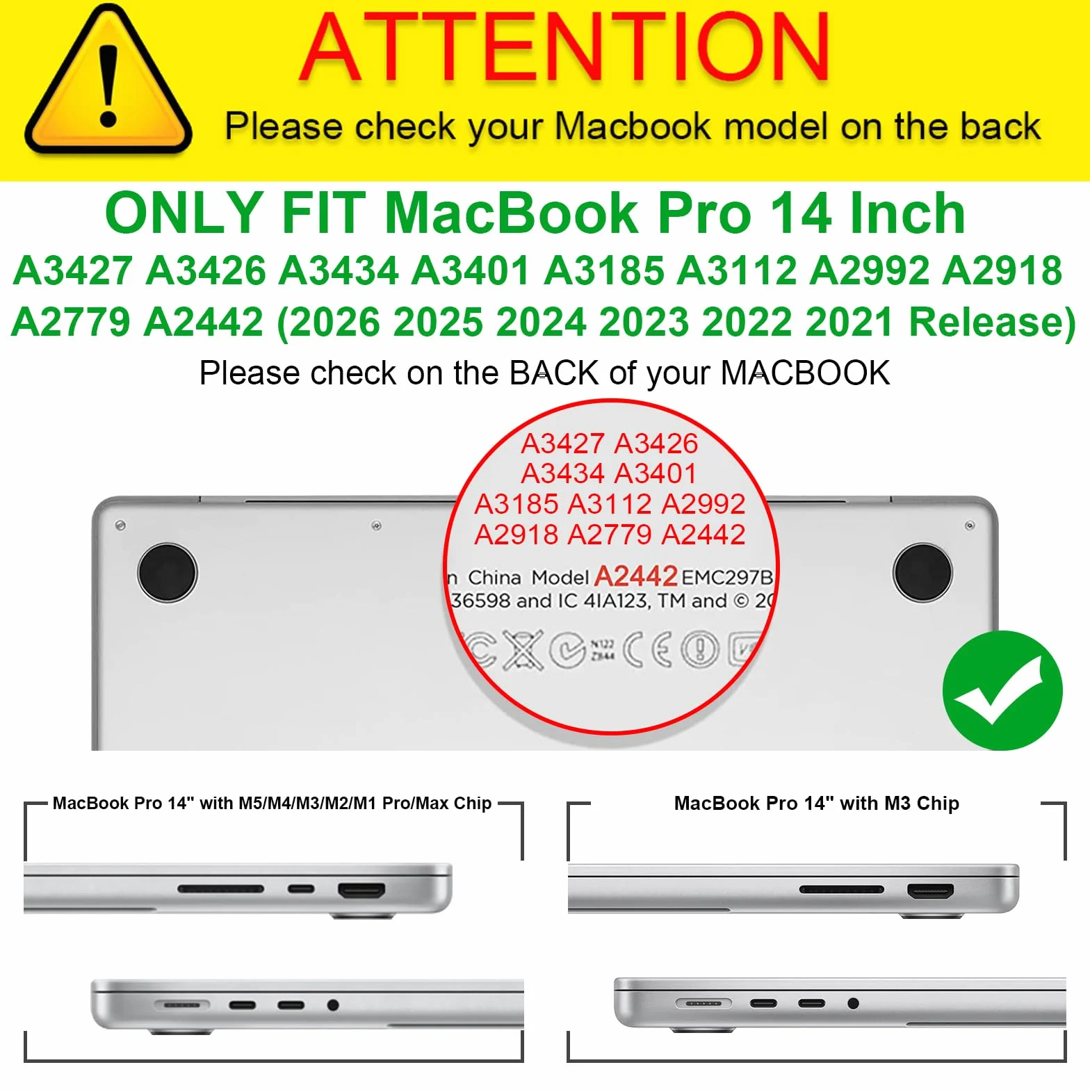 Fintie Hülle Kompatibel mit MacBook Pro 14'' M5 M4 M3 M2 M1 Pro/Max (2026-2021) A3426 A3427 A3434 A3112 A3401 A3185 A2992 A2918, Ganzkörper-Rugged Hybrid Schutzhülle TPU Stoßstange Case, Transparent