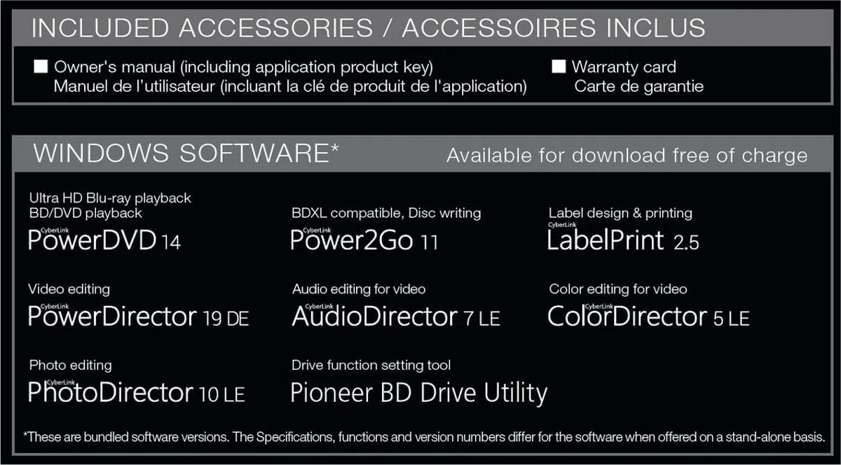 Pioneer nternes Blu-ray-Laufwerk BDR-S13EBK, hervorragende Zuverlässigkeit und Stabilität, 16-fache BD-R-Schreibgeschwindigkeit, interner BD/DVD/CD-Brenner, PureRead 4+, Realtime PureRead