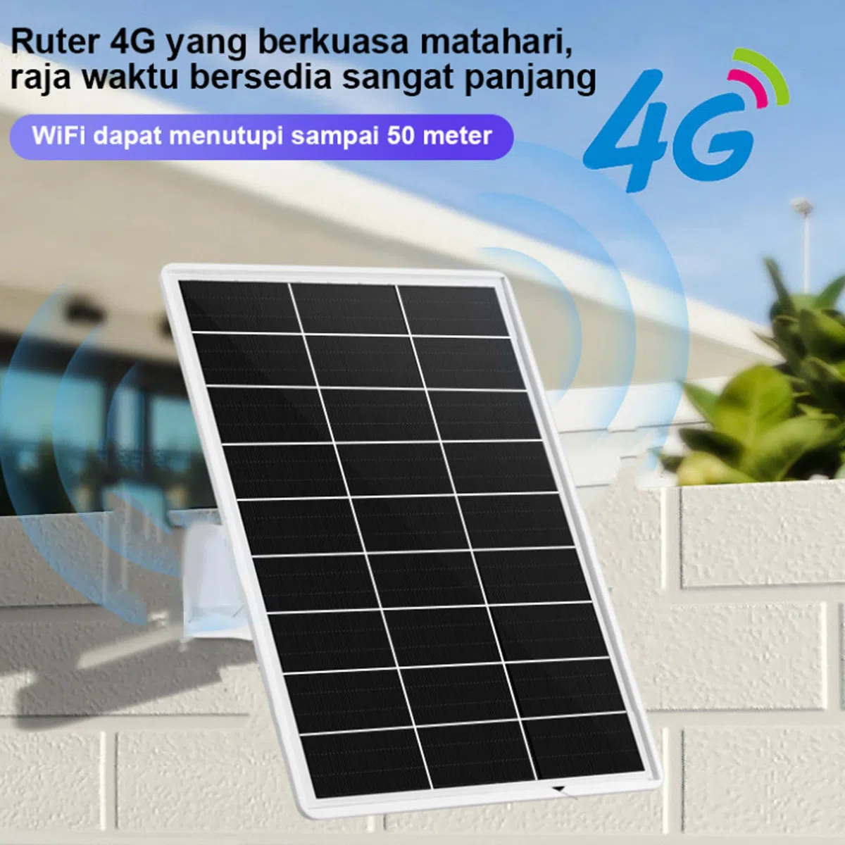 Solar Angetriebener Outdoor 4G LTE -Modemrouter, Solar WiFi Extender, 164 Fuß Reichweite, 15W und 25600 MAh Batterie, IP66 Water Proof für Camping, Wohnmobile und Outdoor