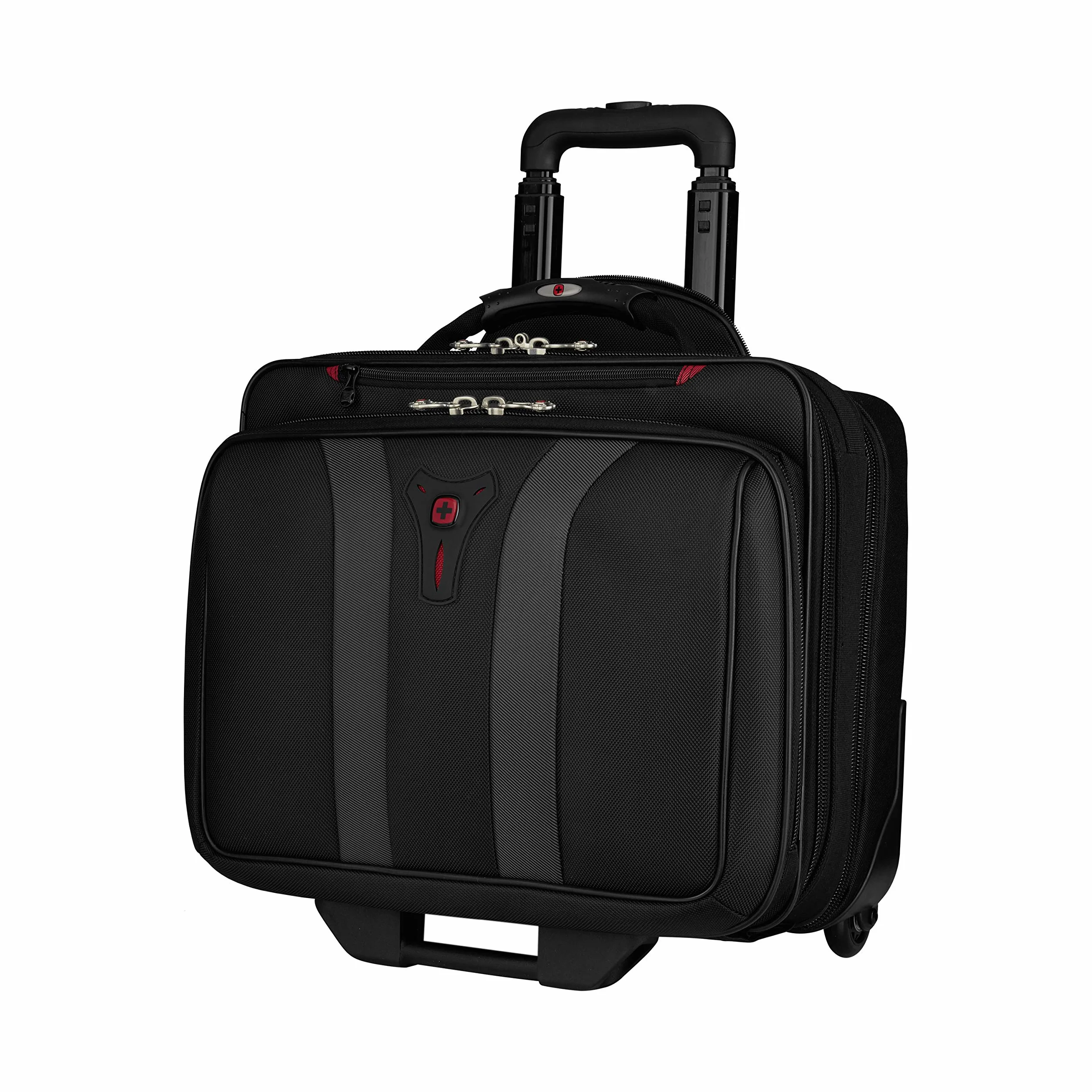 WENGER Granada Aktenkoffer, Laptop-Tasche zum Rollen, Notebook bis 15,6 Zoll, 29 l, Damen Herren, Büro Business Uni Schule, Schwarz, 600659