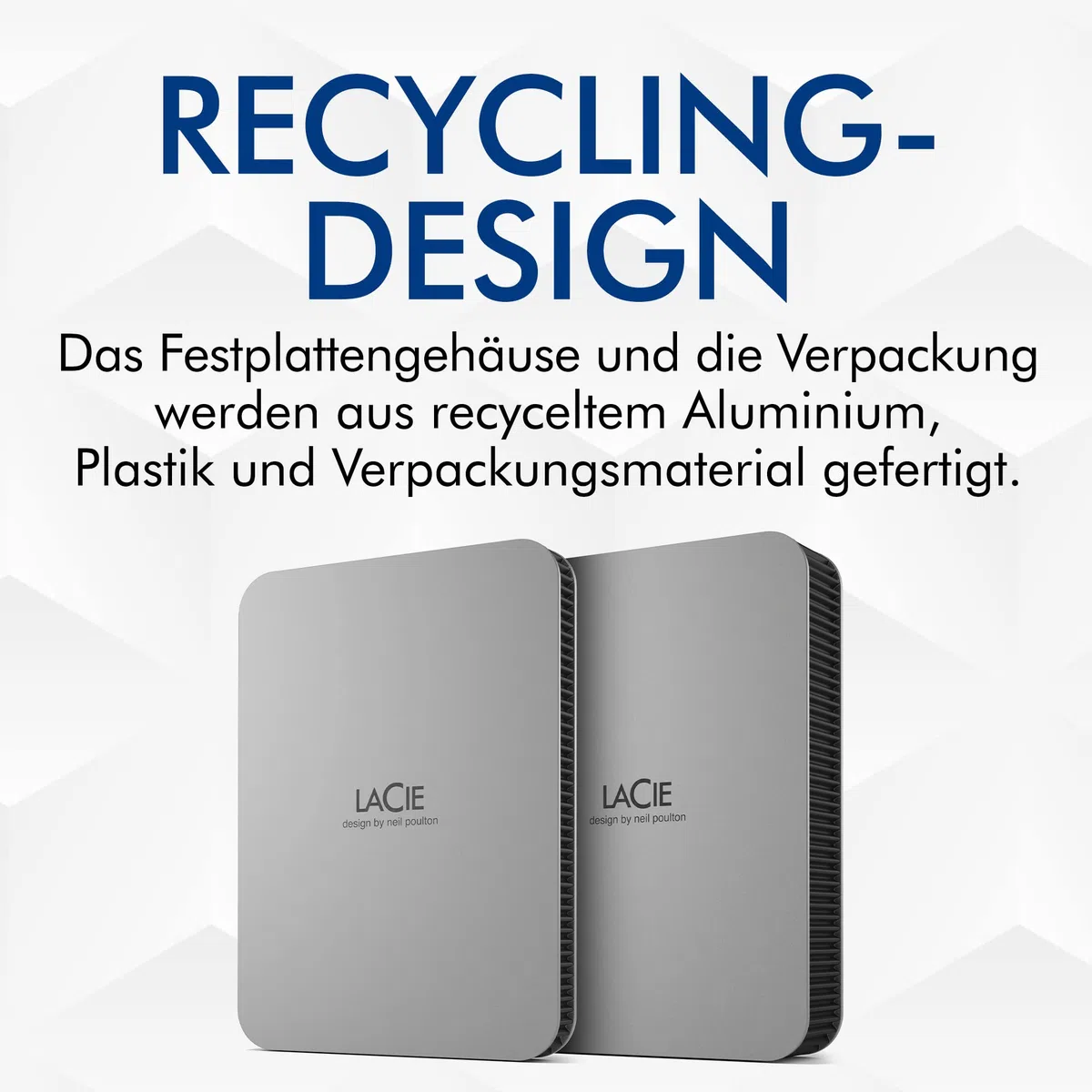 LaCie Mobile Drive Moon 1TB, Tragbare Externe Festplatte, 2.5 Zoll, Mac & PC, silber, inkl. Data Rescue Service (STLP1000400)