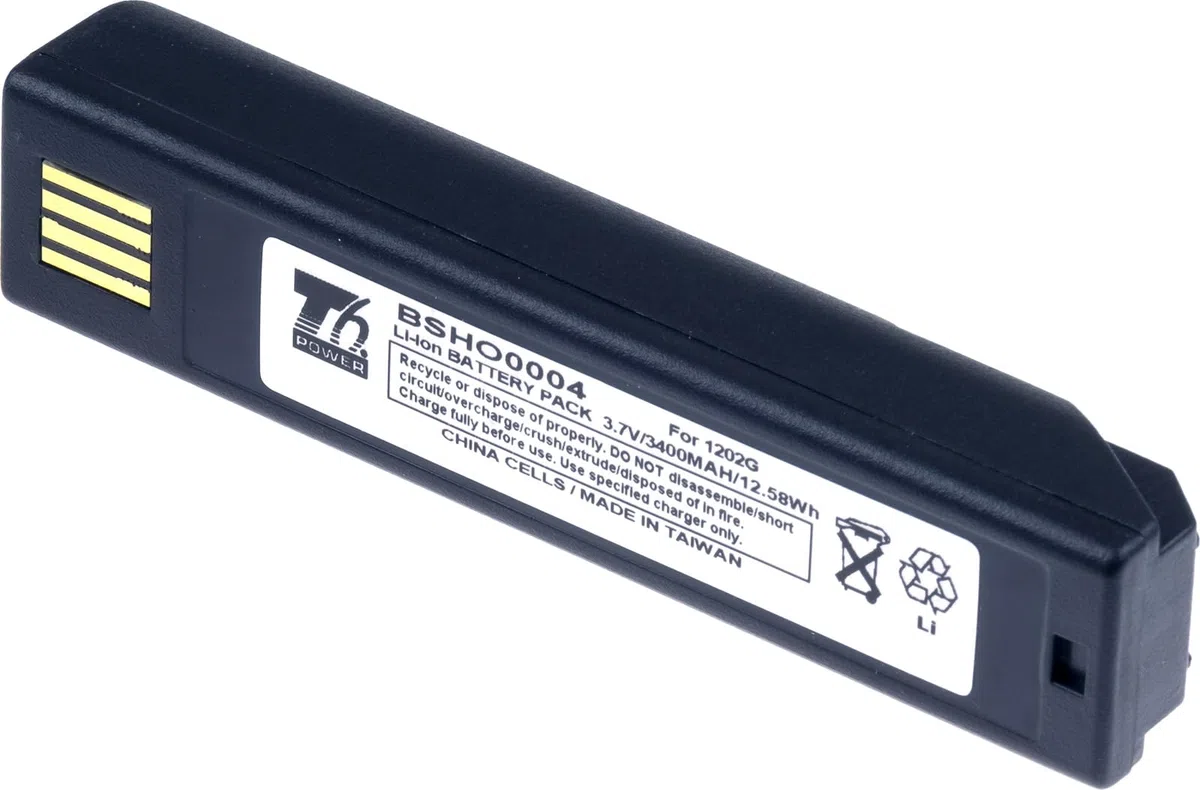 Akku für Honeywell Barcodescanner, Teilenummer BAT-SCN01, Li-Ion, 3,7 V, 3400 mAh (12,5 Wh), schwarz