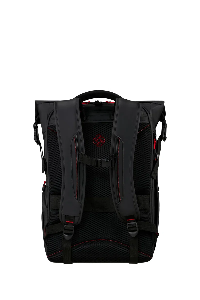 Samsonite Paradiver Light - Erweiterbarer Rolltop Laptop Rucksack 17,3 Zoll, 49 cm, 25/35 L, Schwarz