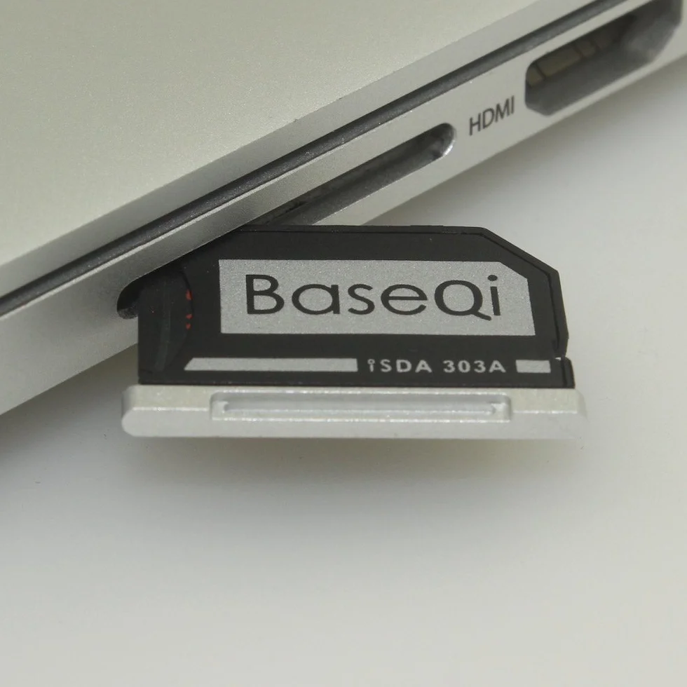 BaseQi Micro-SD-Adapter aus Aluminium für MacBook Pro Retina 13 Zoll (33 cm)