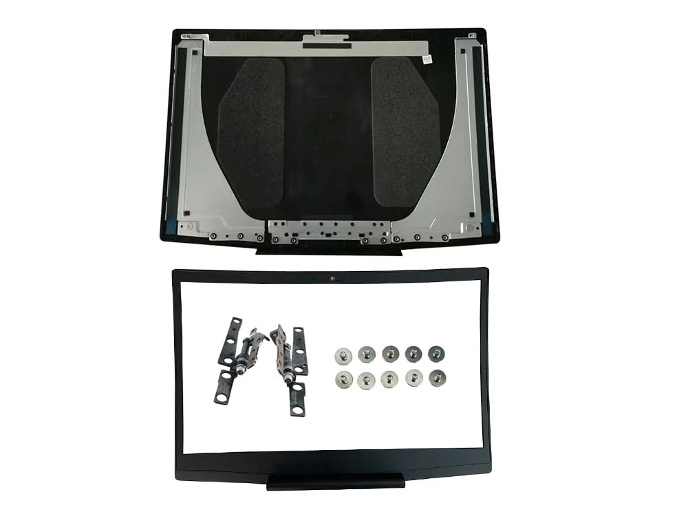 G3 15 3590 LCD-Rückabdeckung und Frontblende und Scharniere für Dell G3 15 3500 Gaming Laptop 747KP 0747KP Schwarz LCD Top Case Rückdeckel + Scharniere & Blende & 10 Schrauben