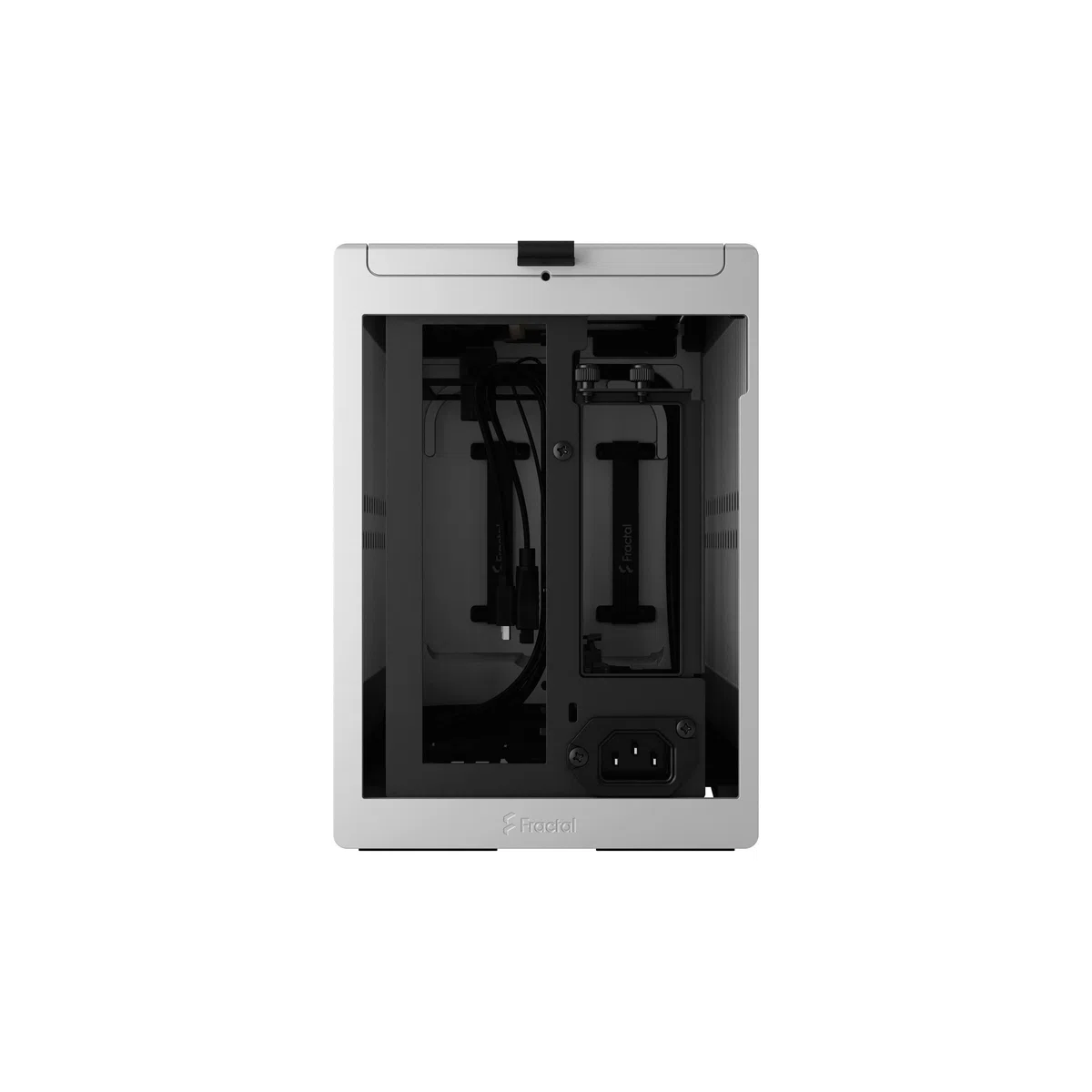 Fractal Design Terra Silver - Wood Walnut Front Panel - Small Form Factor - mITX Gaming case – PCIe 4.0 Riser Cable – USB Type-C - Anodized Aluminum Panels