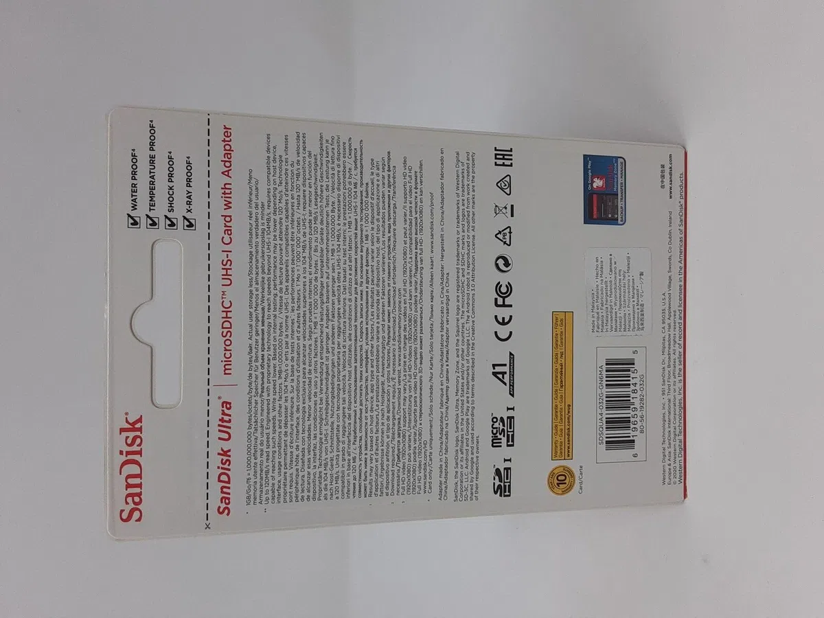 SanDisk Ultra 32 GB microSDHC Memory Card + SD Adapter with A1 App Performance Up to 98 MB/s, Class 10, U1