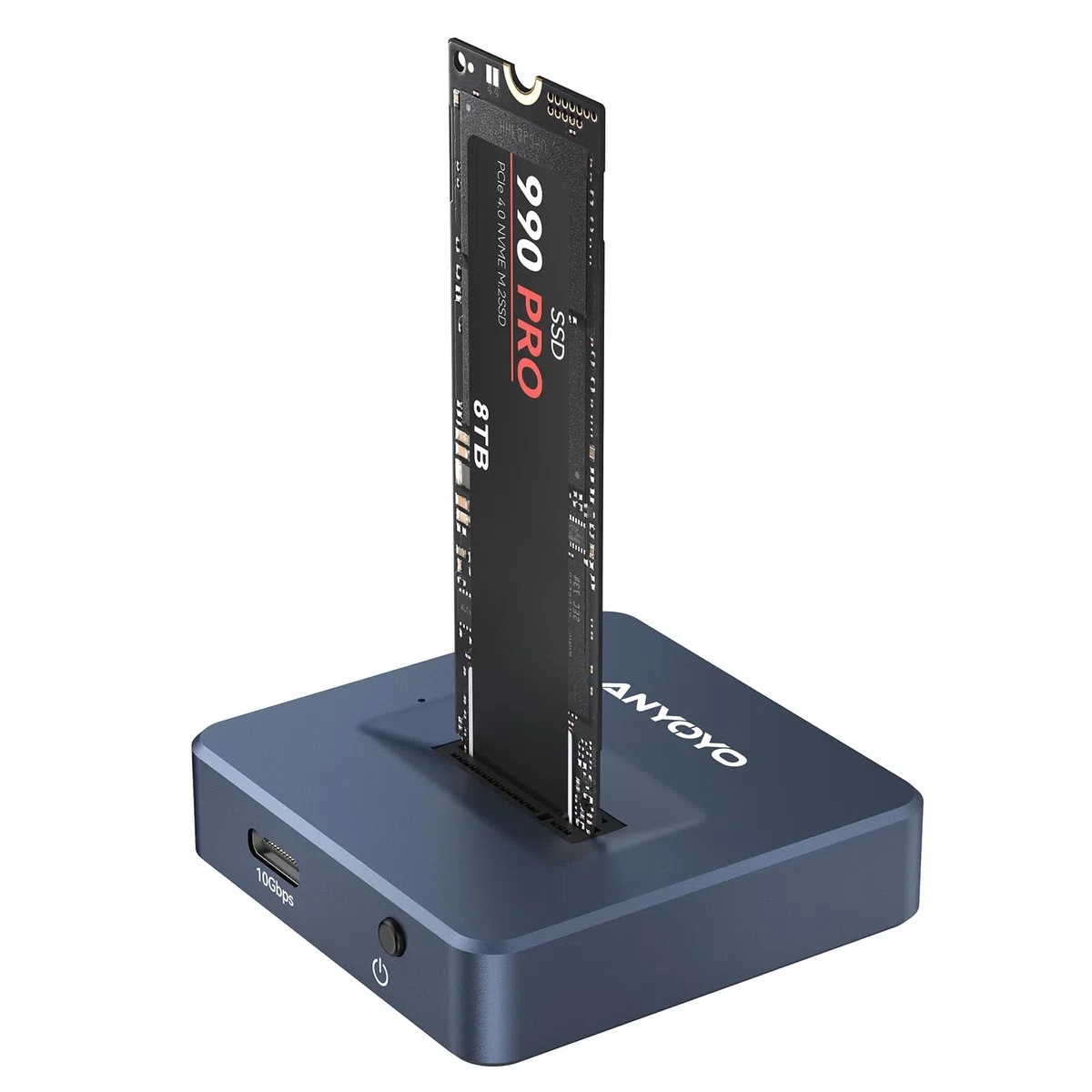 M.2 NVMe Docking Station, ANYOYO 10Gbps NVMe Dockingstation für M/B&M Key SSD, Werkzeuglos USB 3.2 Gen 2 NVMe Gehäuse USB C M.2 SSD Gehäuse für 2230 2242 2260 2280