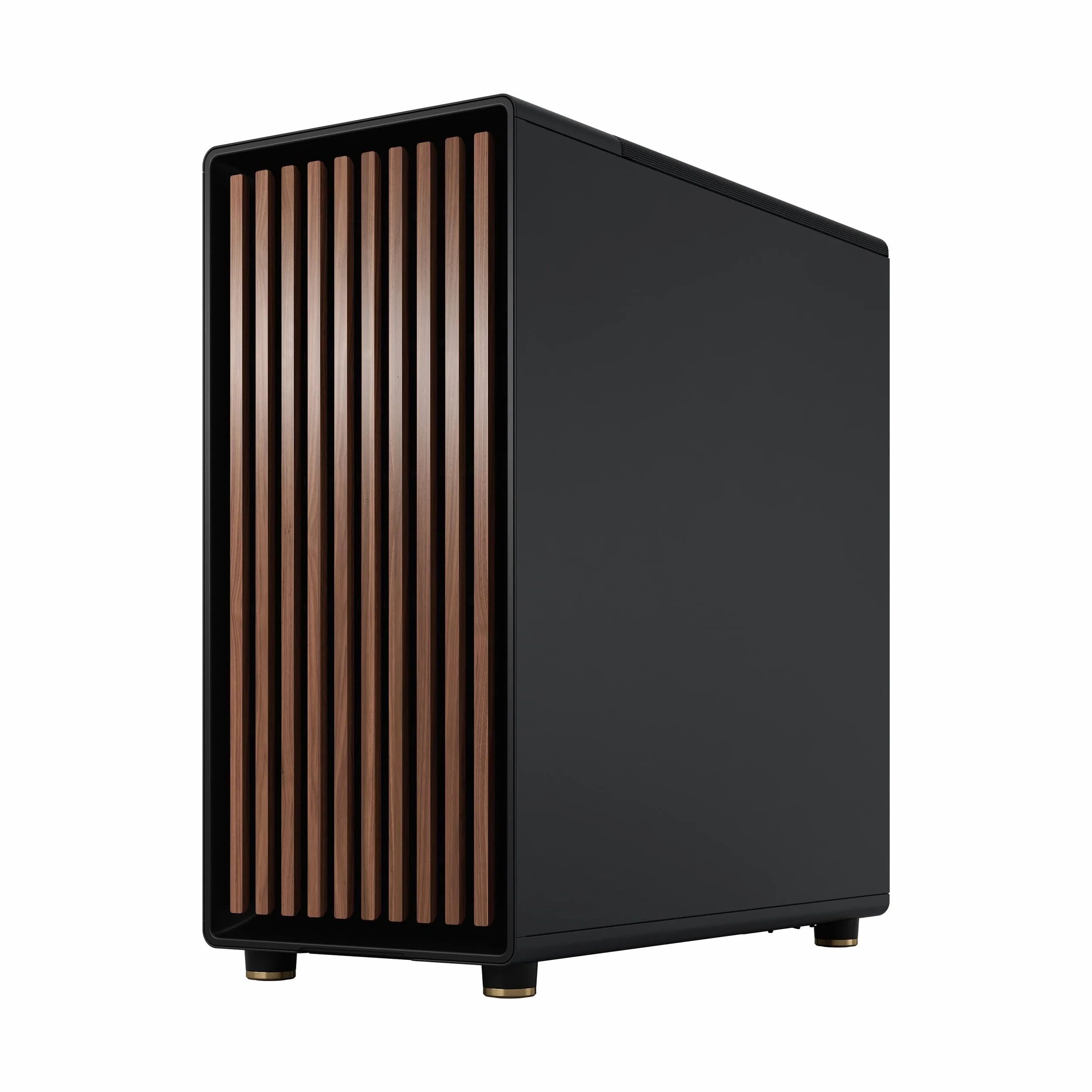 Fractal Design North ATX Mid-Tower PC-Gehäuse - Holzfront | Tempered Glass Seitenpanel, zwei 140-mm-Lüfter enthalten, USB-C, Airflow optimiert für Gaming PC