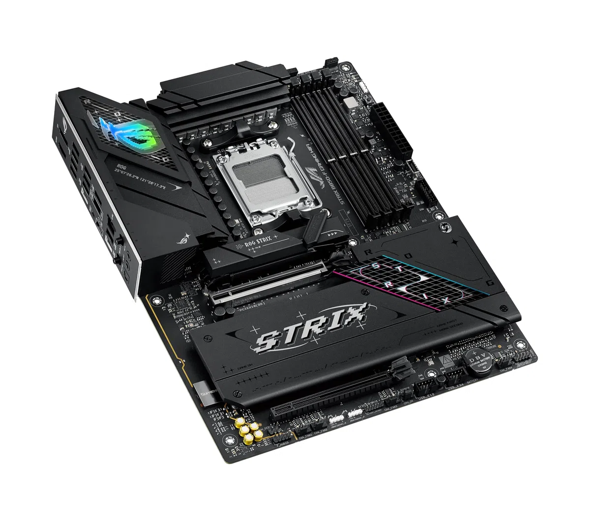 ASUS ROG Strix B850-F Gaming WiFi Mainboard Sockel AMD AM5 (AMD B850, ATX, DDR5 Speicher, PCIe 5.0, WiFi 7, 2X PCIe 4.0 M.2, Aura Sync)