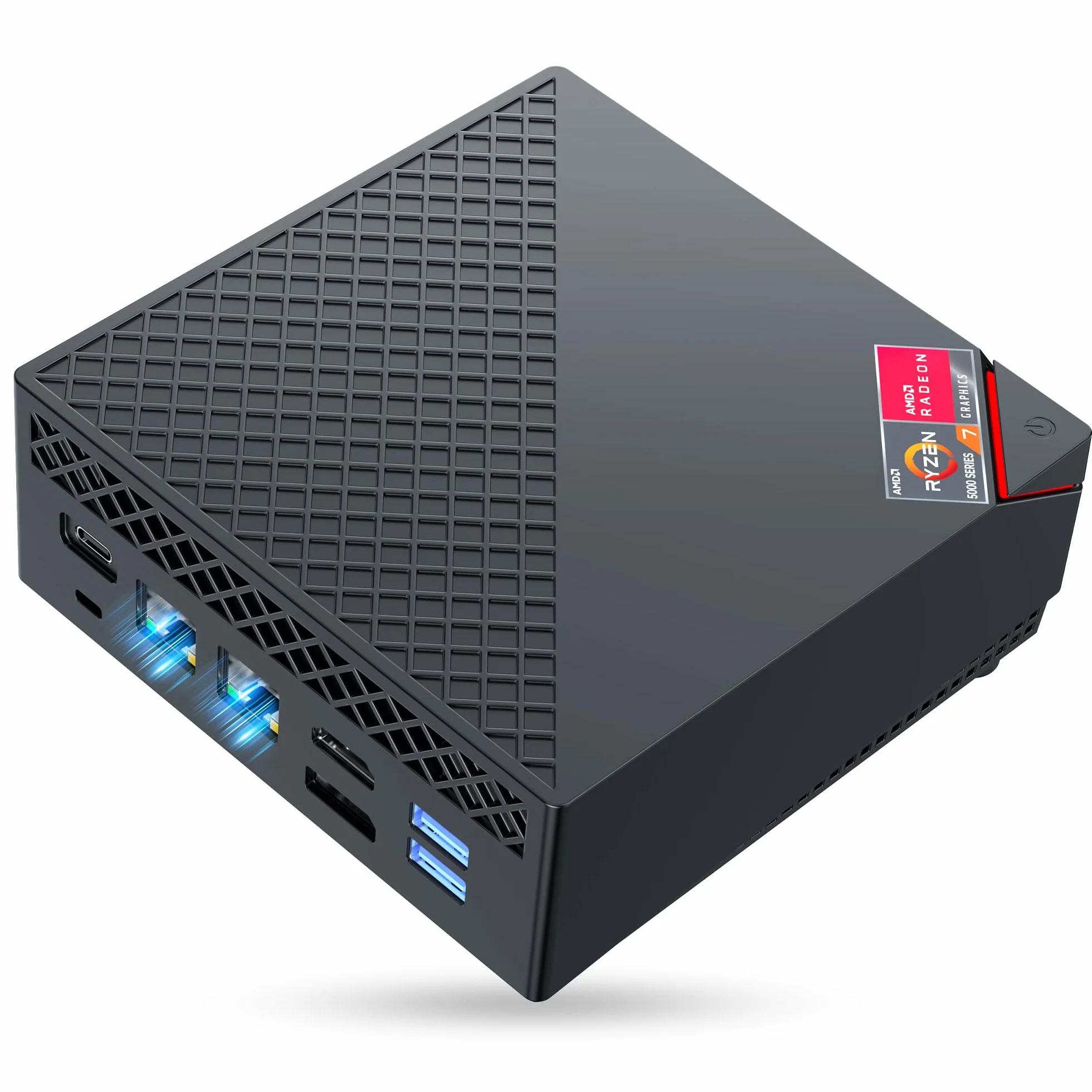 NiPoGi AM06 PRO Mini PC АMD Ryzen 7 7730U(Besser als i7-1255U/R5 5730U, 8C/16T, bis zu 4,5 GHz), 32 GB DDR4 1 TB M.2 SSD Mini Desktop Computer W-11 Pro für Büro/Schule, Dual-LAN, HDMI, WiFi 6, BT 5.2.
