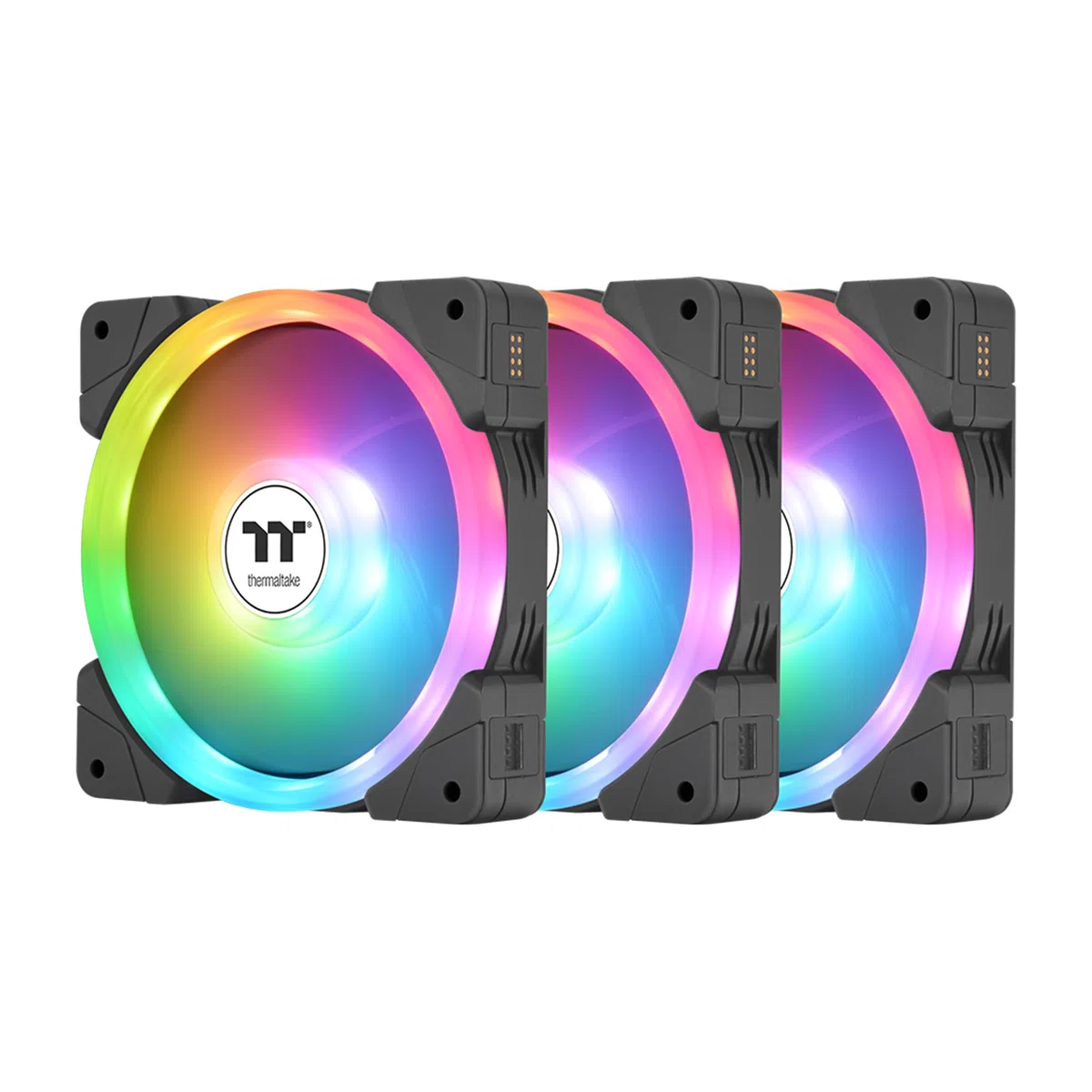 Thermaltake SWAFAN EX 14 ARGB PC-Lüfter, 3 Lüfter, 500~2000 U/min, magnetischer Anschluss, umkehrbare Blätter, Synchronisierung mit MB RGB Software, CL-F168-PL14SW-A