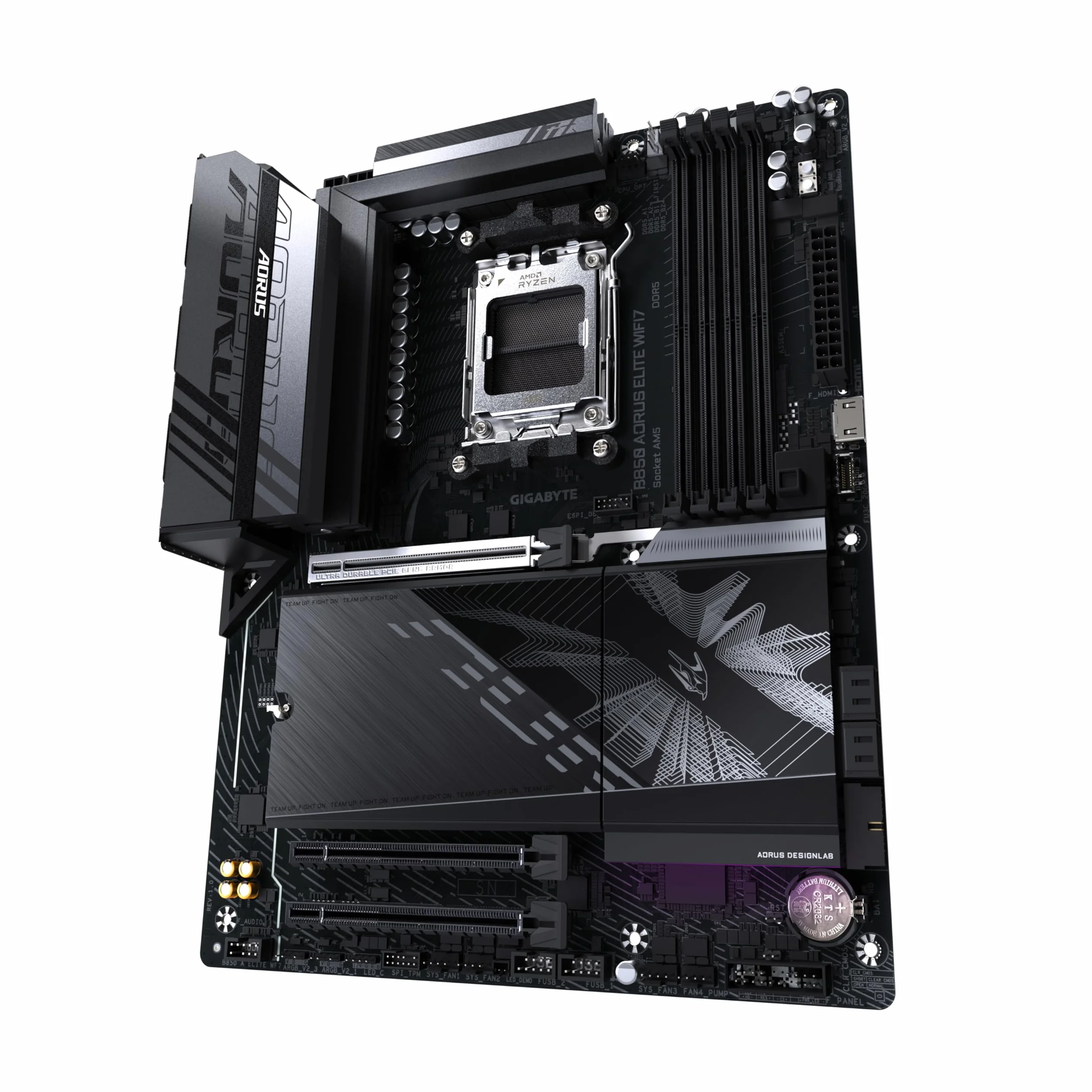 GIGABYTE B850 AORUS Elite WIFI7 Motherboard - AMD Ryzen 9000 Serie CPUs, 14+2+2 Phasen digitales VRM, bis zu 8200MHz DDR5 (OC), 1xPCIe 5.0 + 2xPCIe 4.0 M.2, 2,5 LAN, WiFi 7, USB 3.2 Gen 2x2