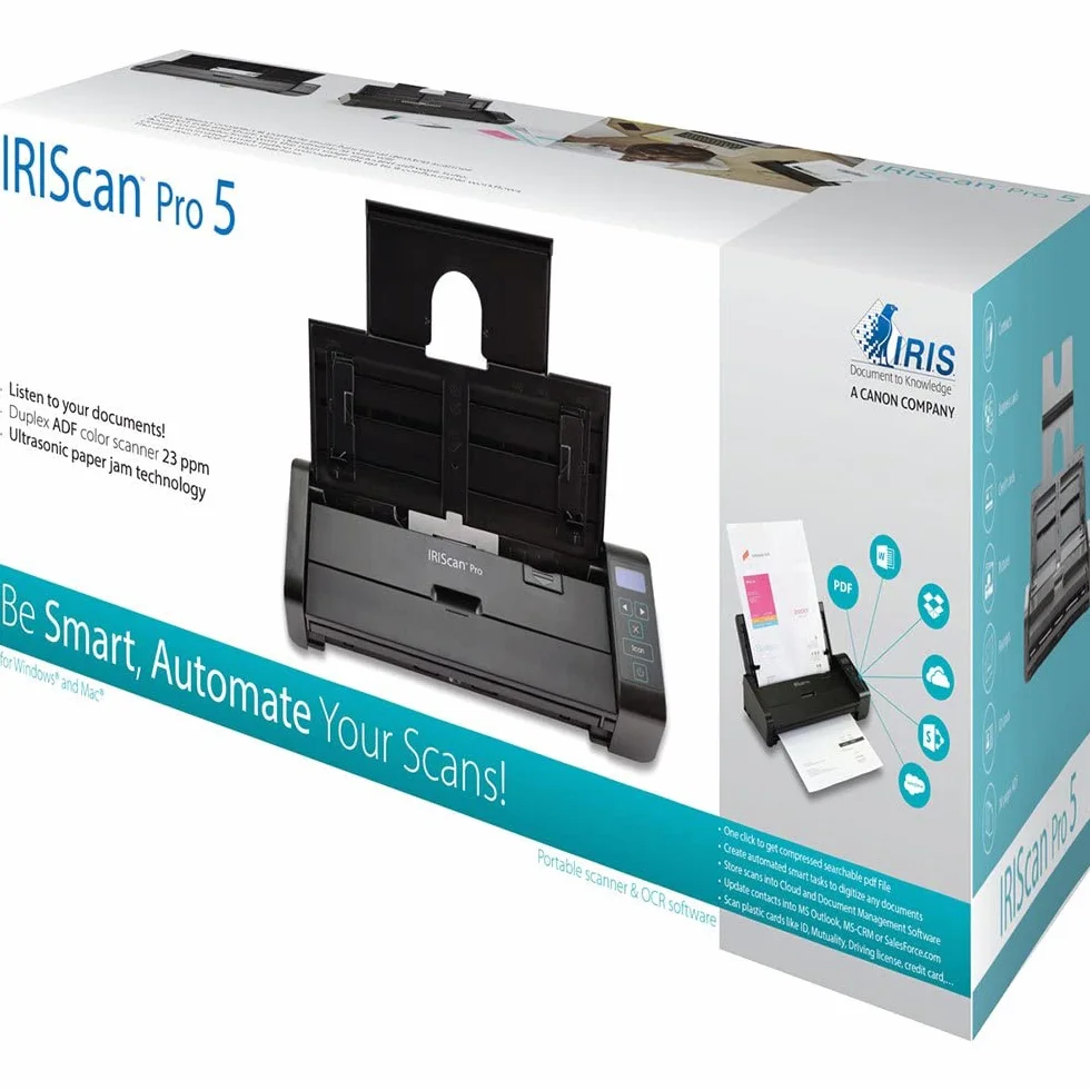 IRIScan Pro 5 dokumentenscanner : 20PPM Duplex | Scanner a4 | USB+AC | scan to USB | OCR 138 sprachen | scan to Word - PDF | WinMac