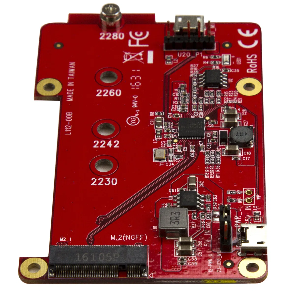 StarTech.com M.2 SATA USB Konverter NGFF SSD Adapter rot