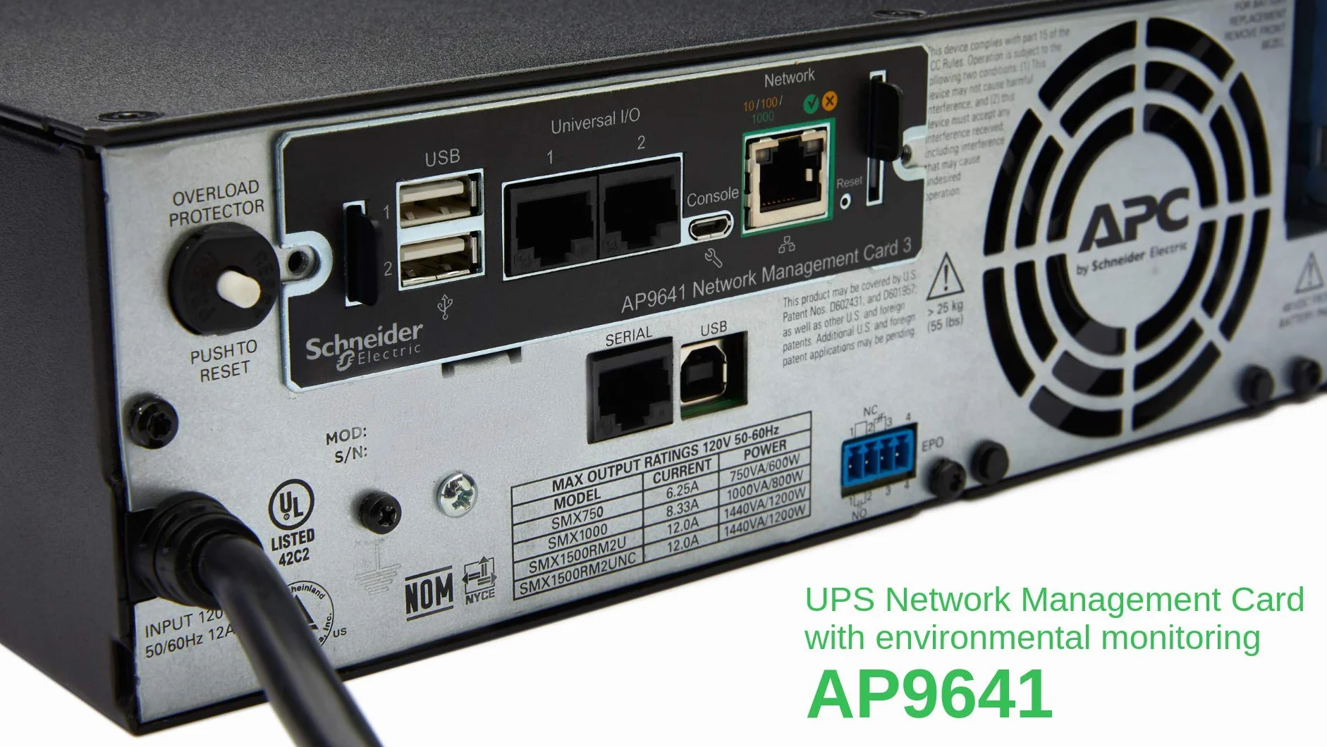 APC USV Netzwerkmanagement Karte AP9641 - mit PowerChute Network Shutdown & Umgebungsüberwachung