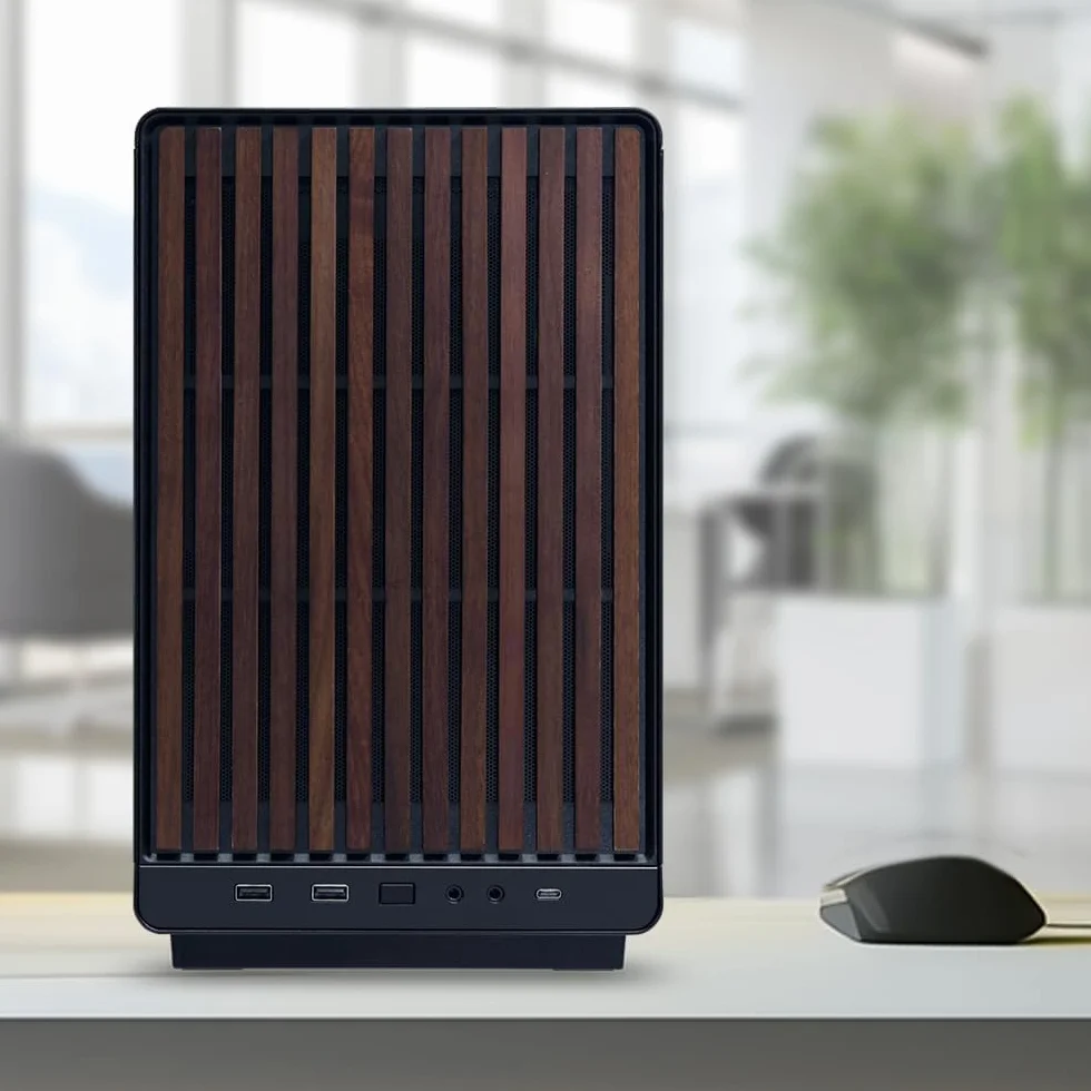 Lian Li DAN Cases A3-mATX PC-Gehäuse, anpassbares Layout, 415 mm GPU-Klarheit, unterstützt bis zu 360 mm Radiatoren, Stahl, Kunststoff, Schwarz