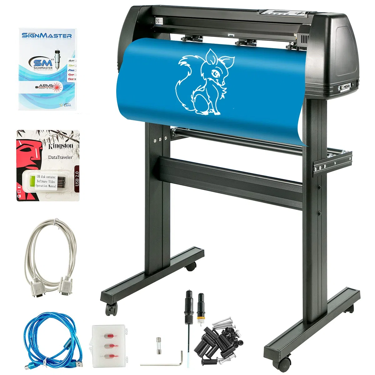 VEVOR 28 Inch Vinyl Schneideplotter Vinyl Cutter Plotter 720 mm Slogan Cutting Plotter Desktop Machine mit der Software