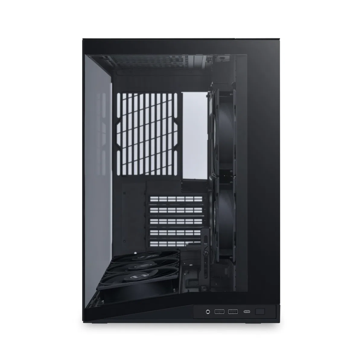 Lian Li O11 Dynamic Mini V2 Flow PC-Gehäuse Schwarz | Kompakter ATX Midi-Tower mit Zwei-Kammer-Design, Tempered Glass und modularem Aufbau - 5 Lüfter vorinstalliert