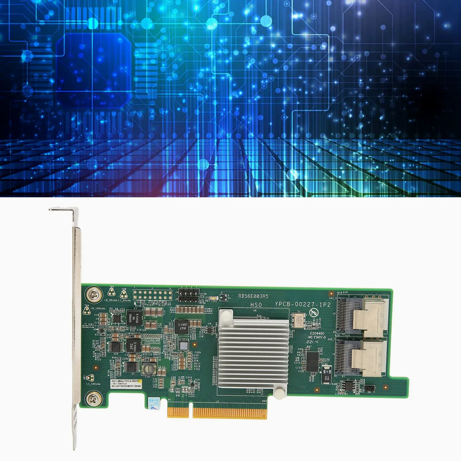 PCI E X8 Array Card, PCI E X8 Disk Array Card, SAS 2308 6G 2 SAS Interface Support 16T Disk HBA Disk Array Card für Datenbanken Server Disks