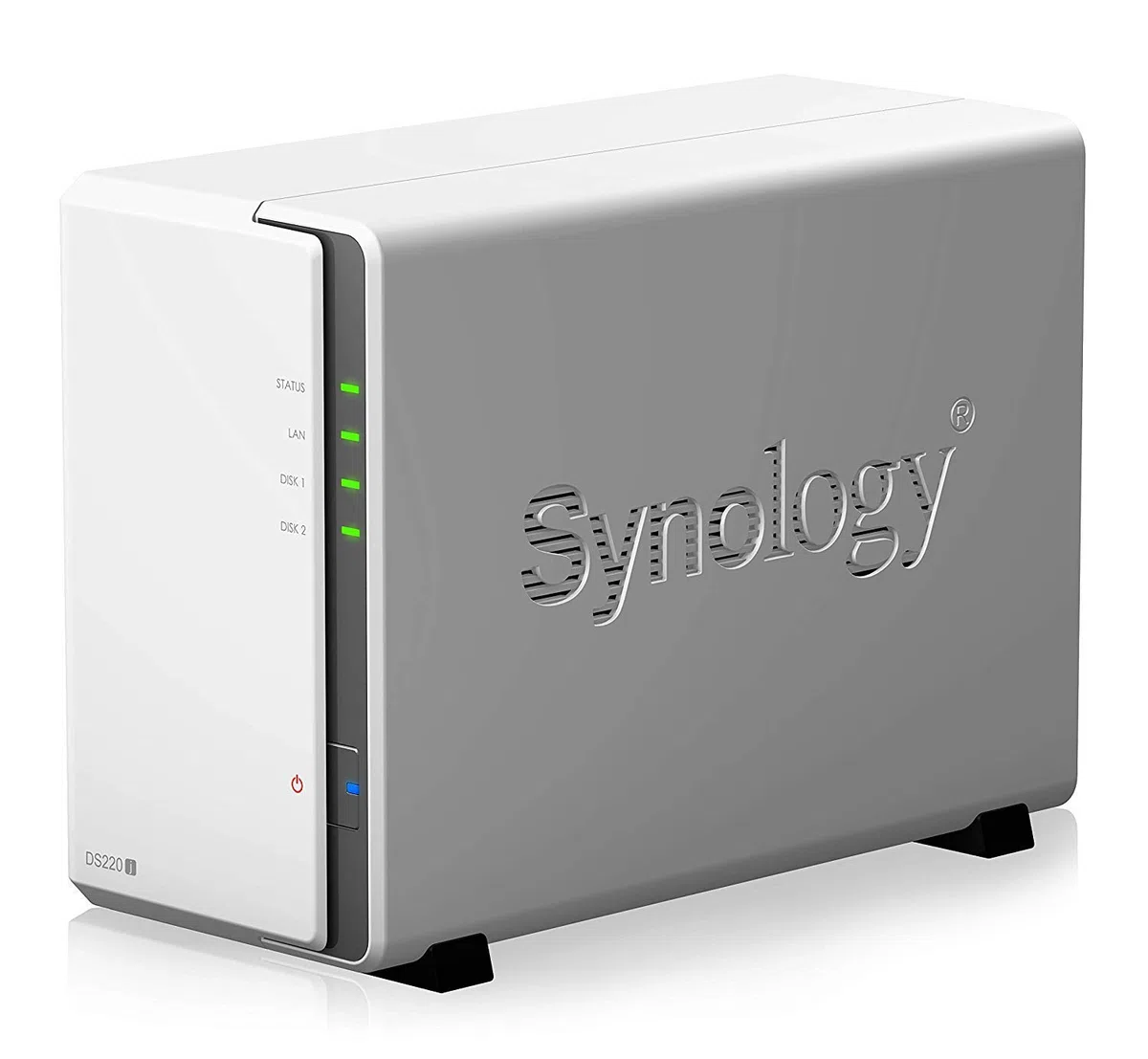 Synology DS220j DiskStation NAS-Server 2-Bay Desktop Server Bundle, Kapazität:8.000GB (8TB), HDD Typ:Seagate Ironwolf
