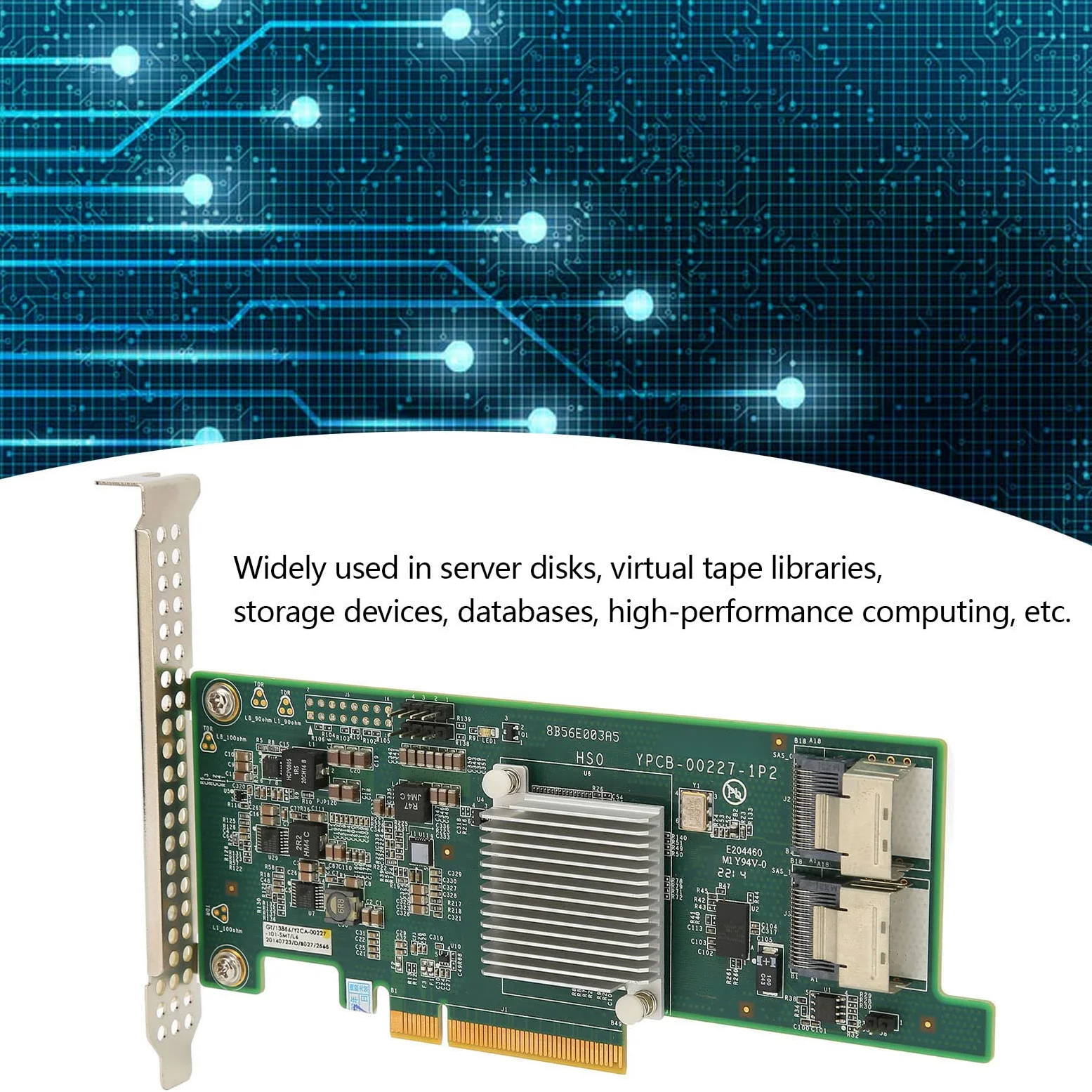 PCI E X8 Array Card, PCI E X8 Disk Array Card, SAS 2308 6G 2 SAS Interface Support 16T Disk HBA Disk Array Card für Datenbanken Server Disks