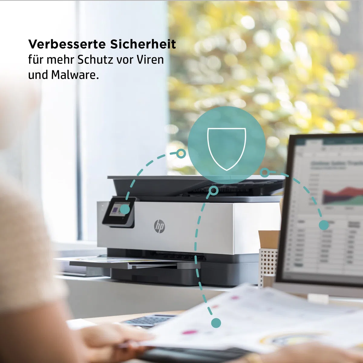 HP OfficeJet Pro 9012e Multifunktionsdrucker, 6 Monate gratis drucken Instant Ink inklusive, Drucker, Scanner, Kopierer, Fax, WLAN, LAN, Duplex, ePrint, Airprint, Basalt
